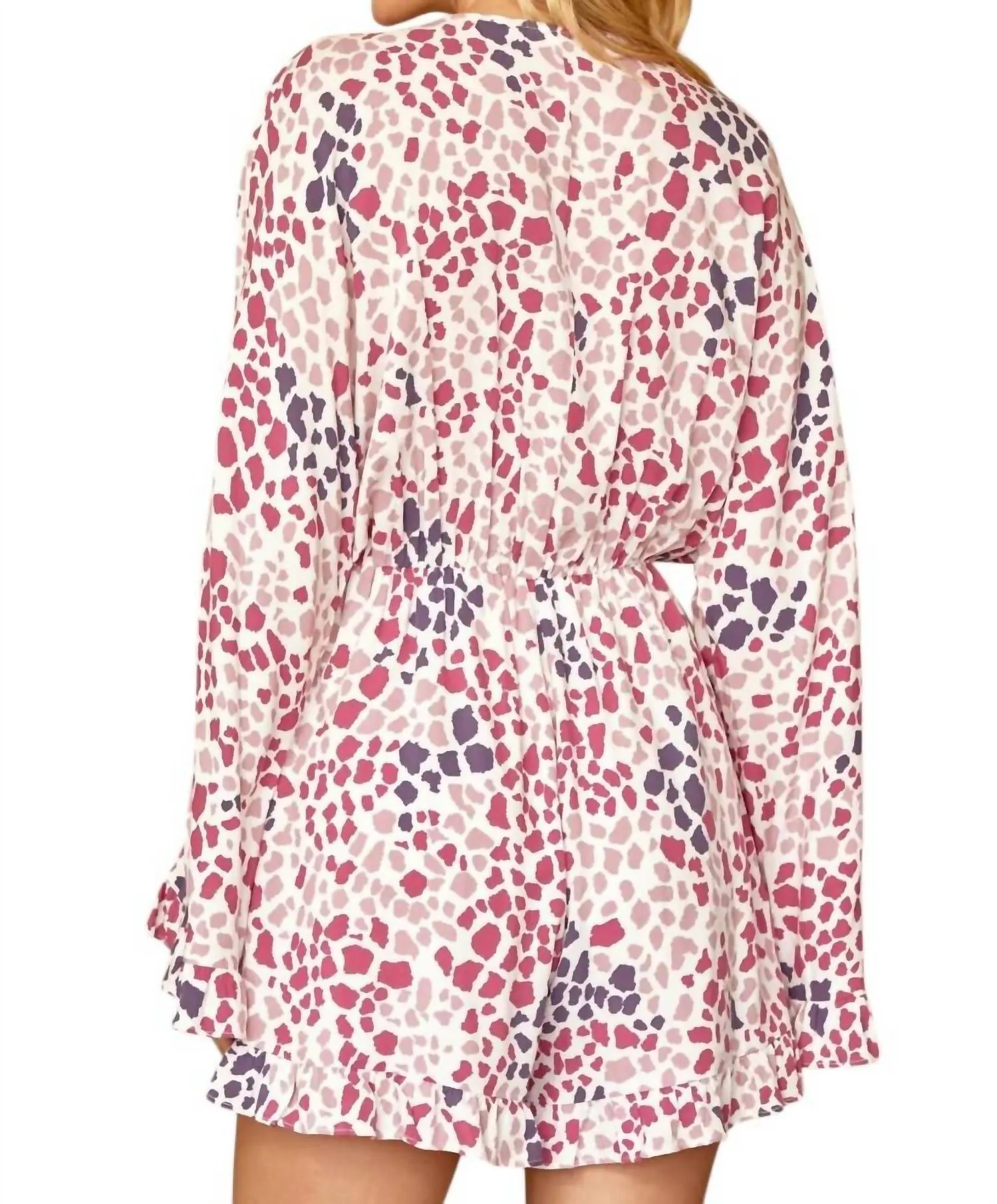 Feeling Nostalgic Romper In Magenta Multi