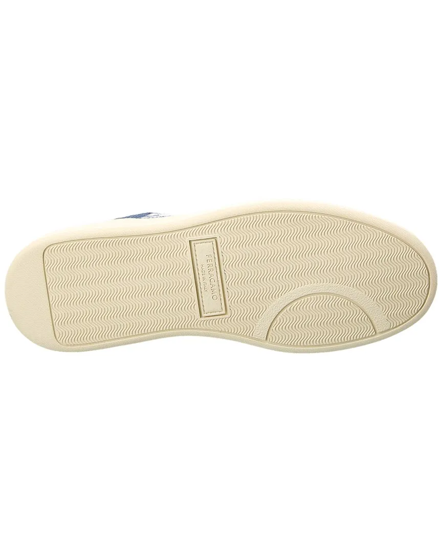 Ferragamo Achille Denim & Suede Sneaker
