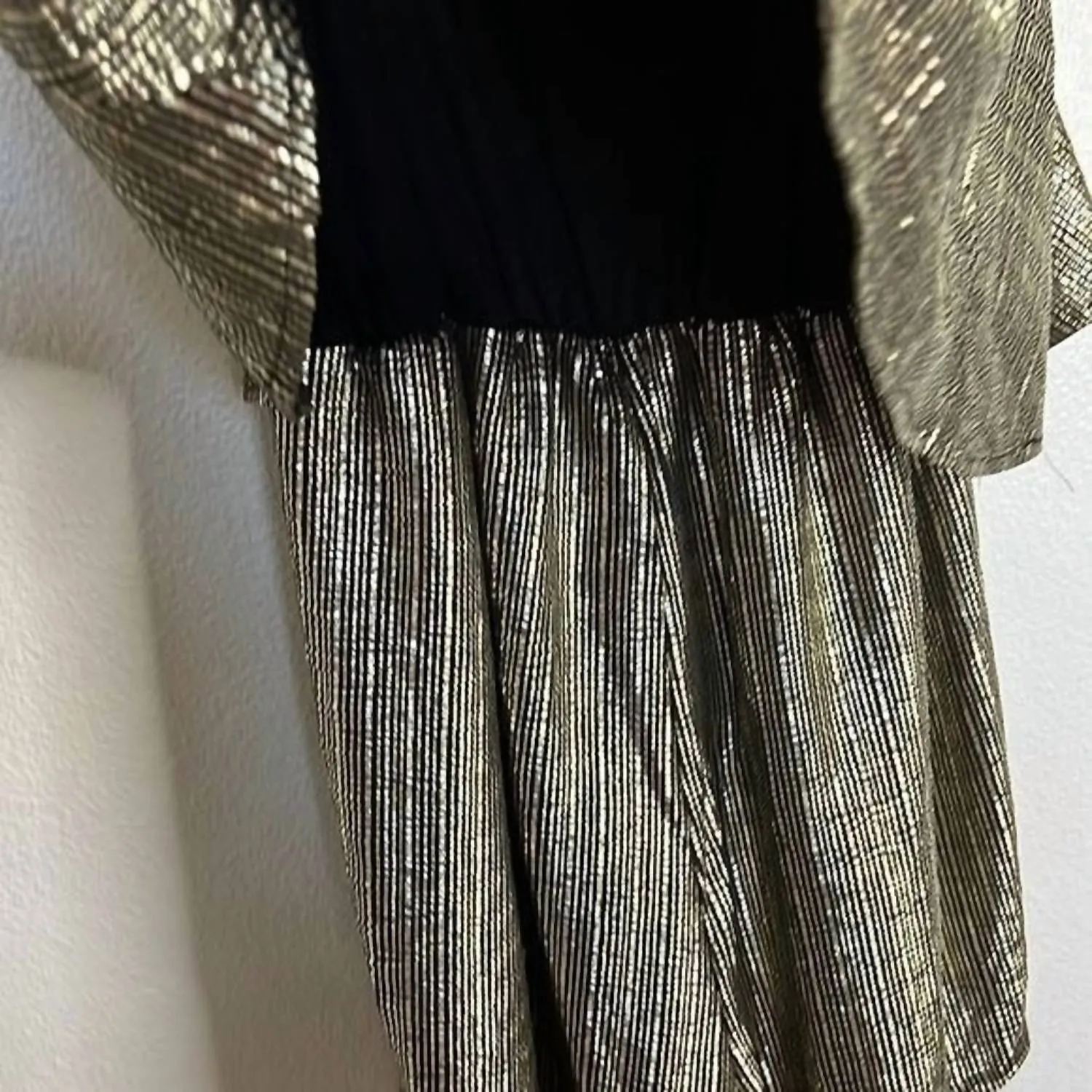 Foil Romper In Gold
