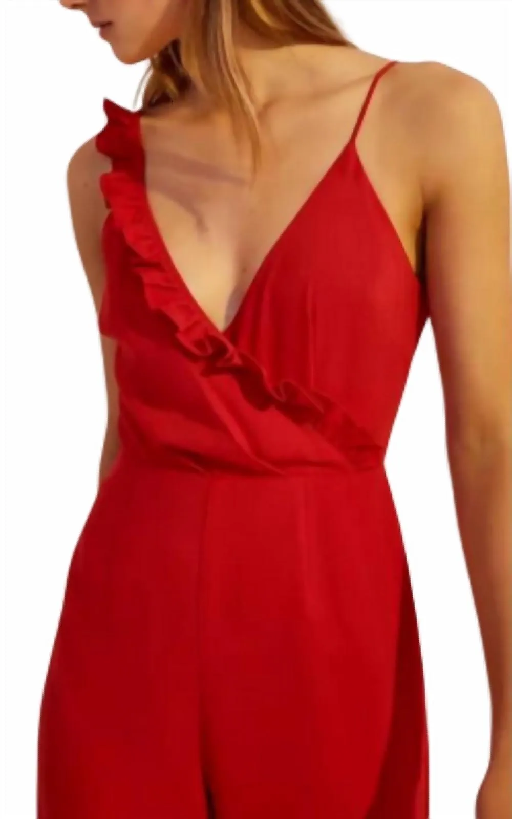 Forget You Jumpsuit In Cherry