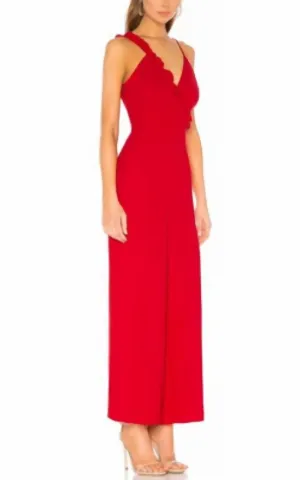 Forget You Jumpsuit In Cherry
