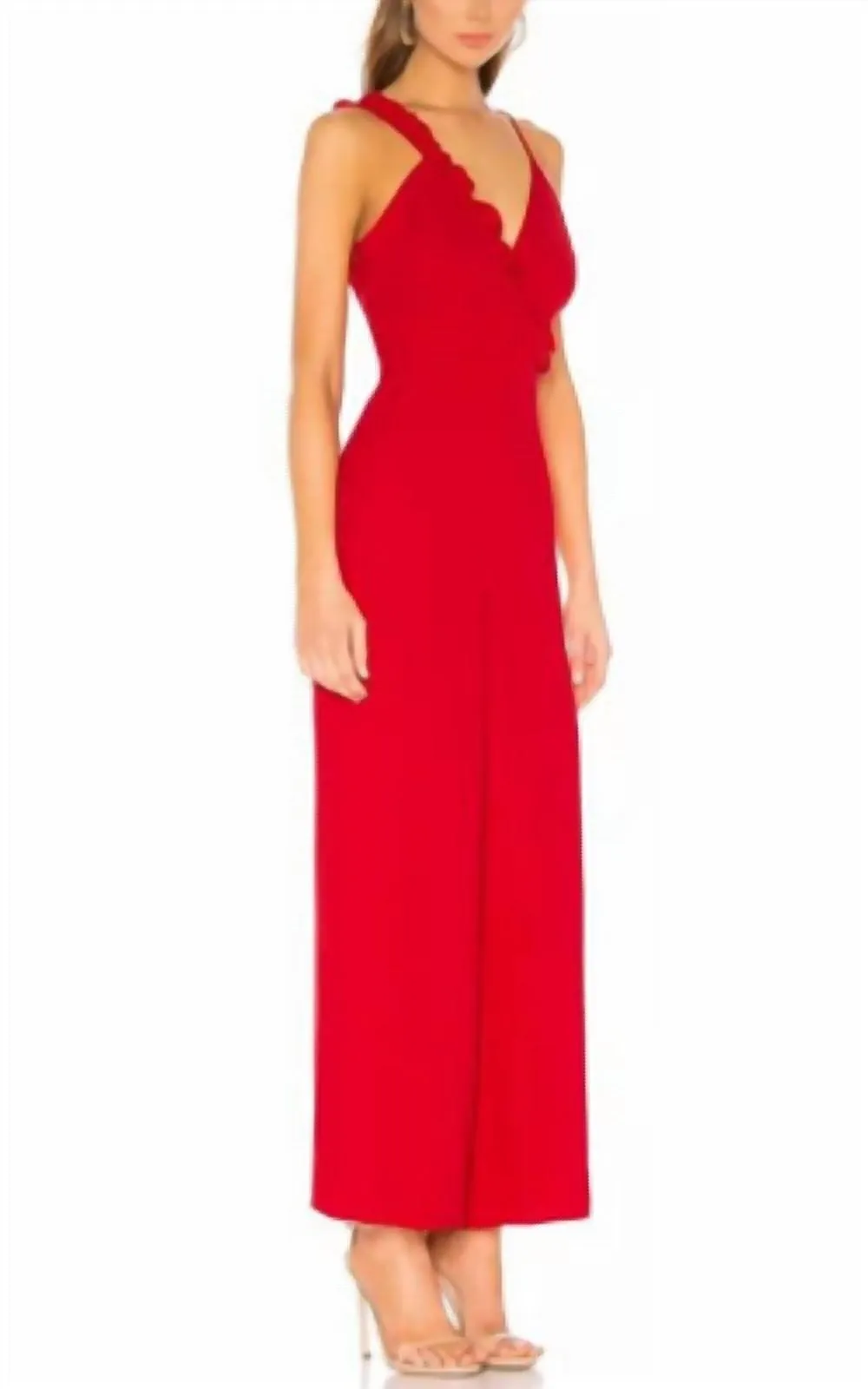Forget You Jumpsuit In Cherry