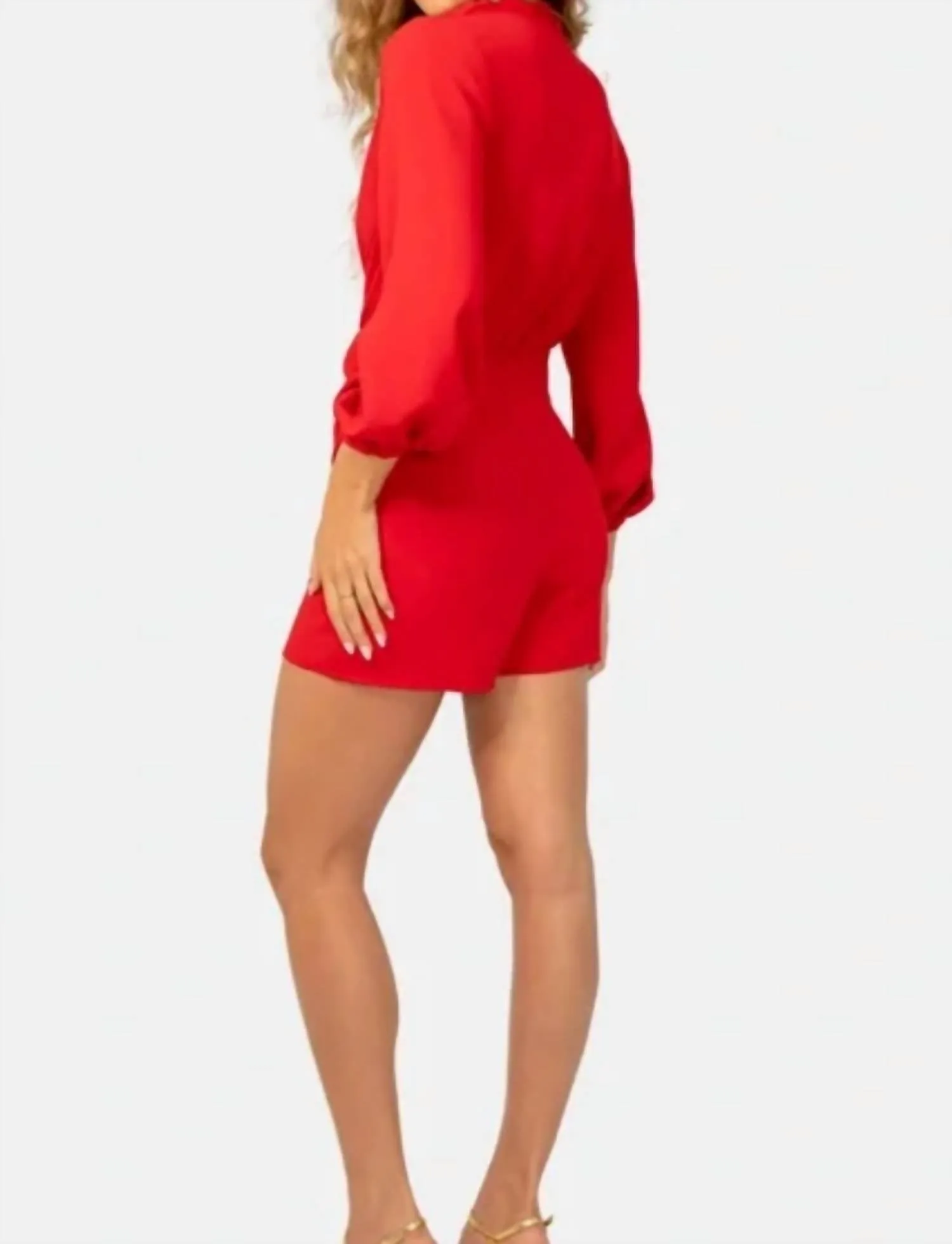 Freya Romper In Bright Red