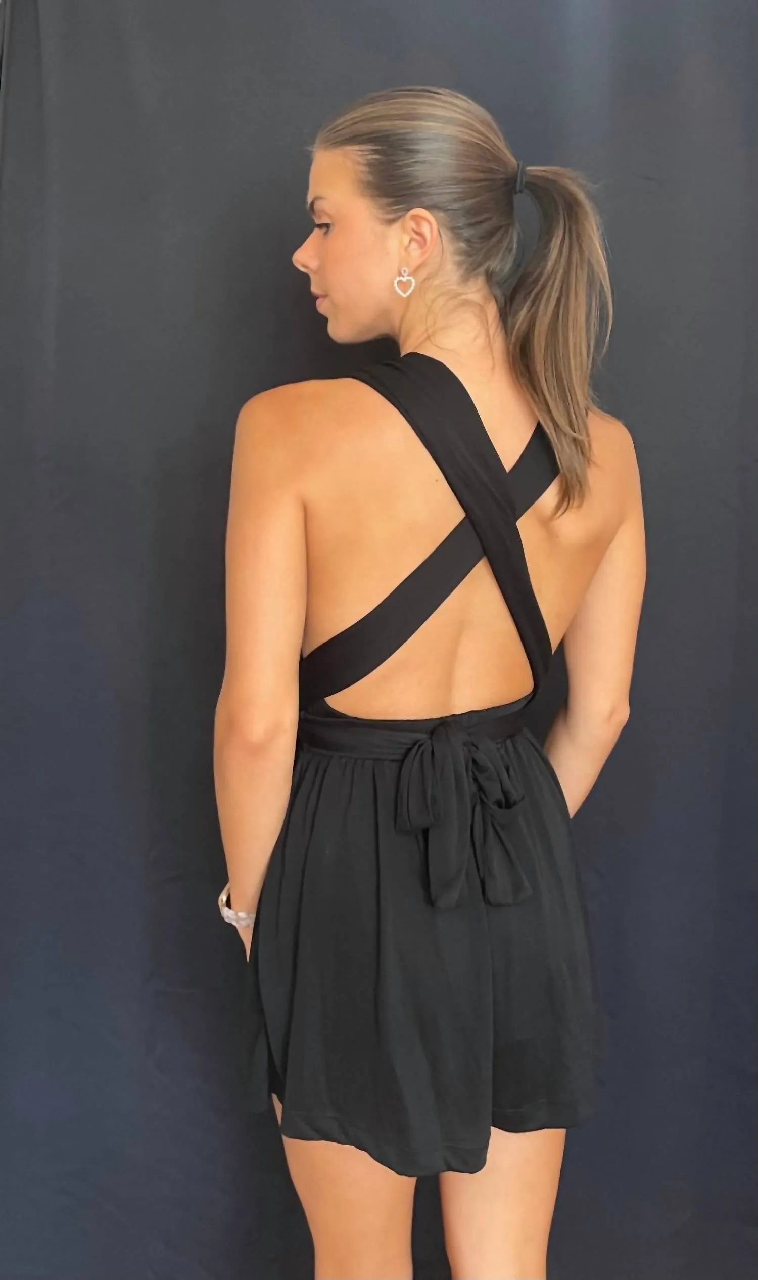 Gina Multiple Way Romper In Black