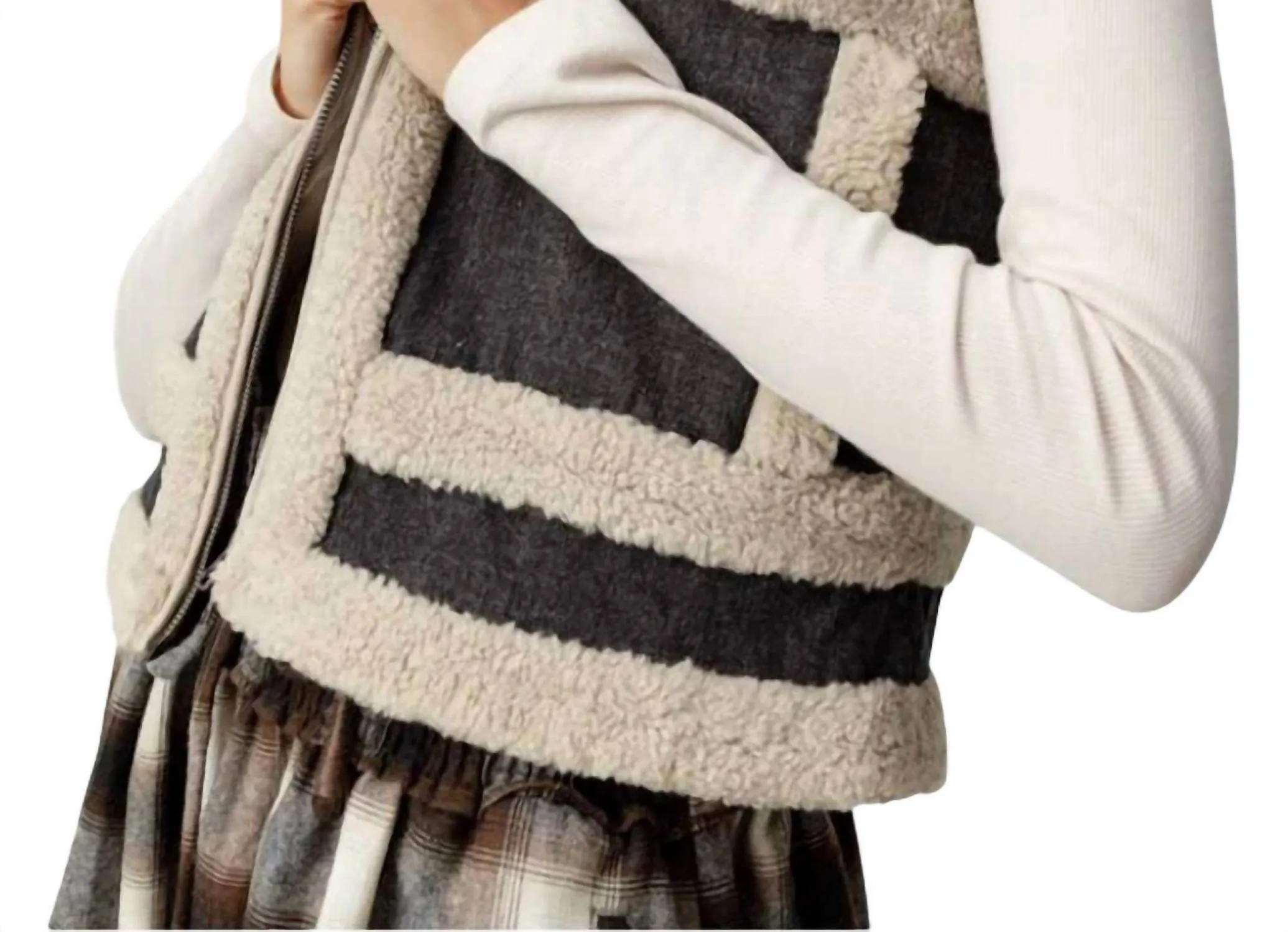 Greta Vest In Dark Denim