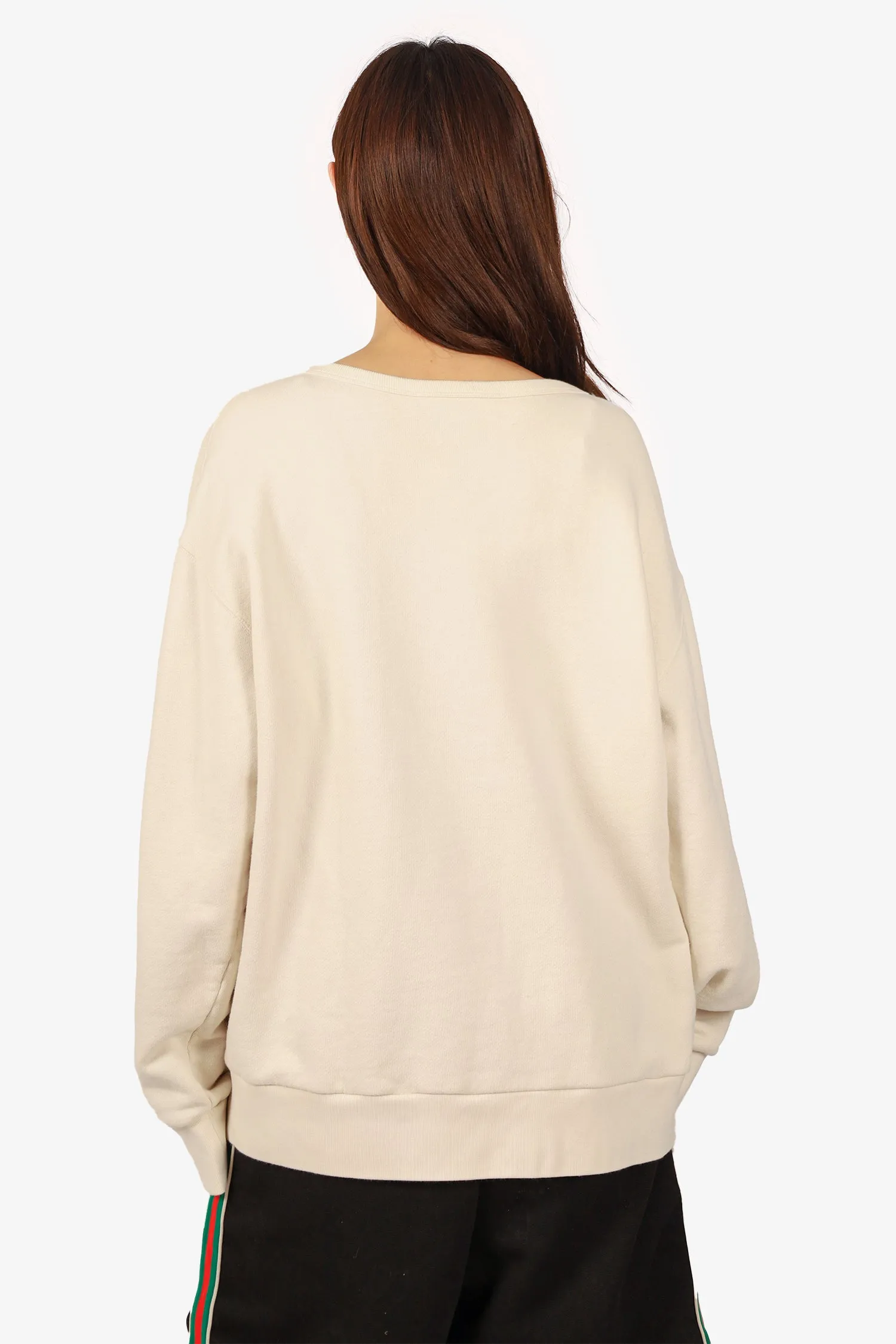Gucci Cream Horse Logo Sweater Size XL Mens