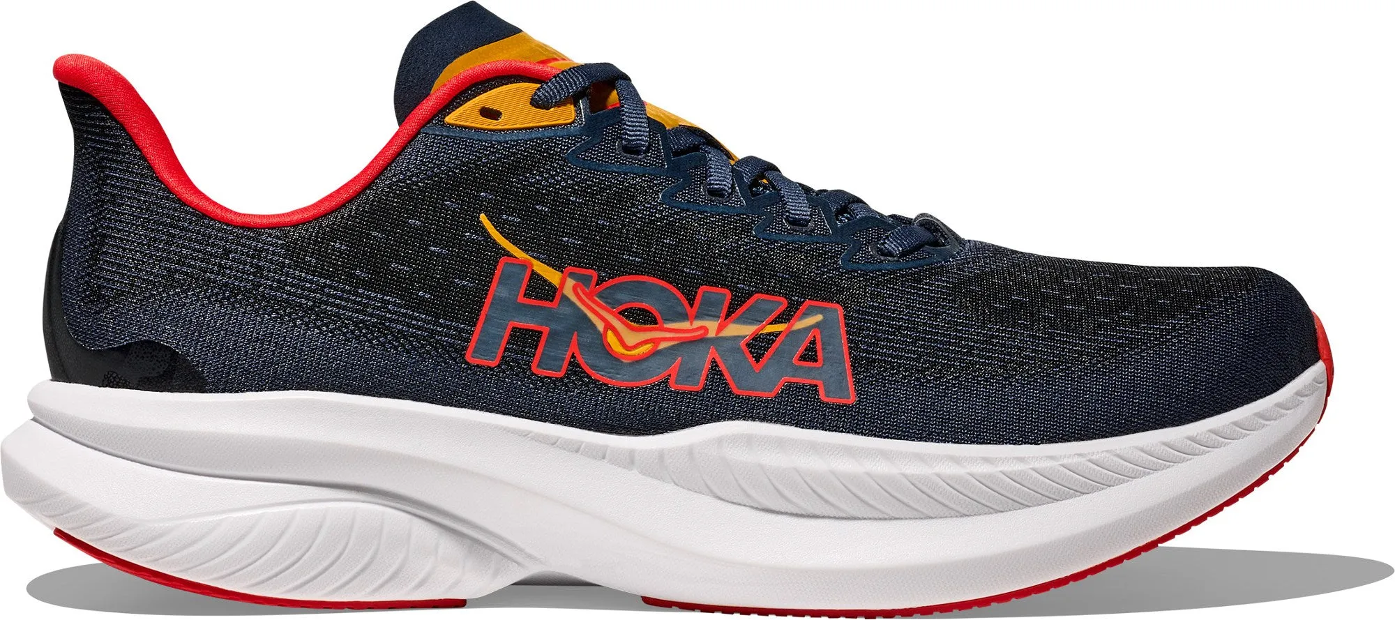 Hoka Men's Mach 6 Sneaker in Varsity Navy/Nautical Dusk