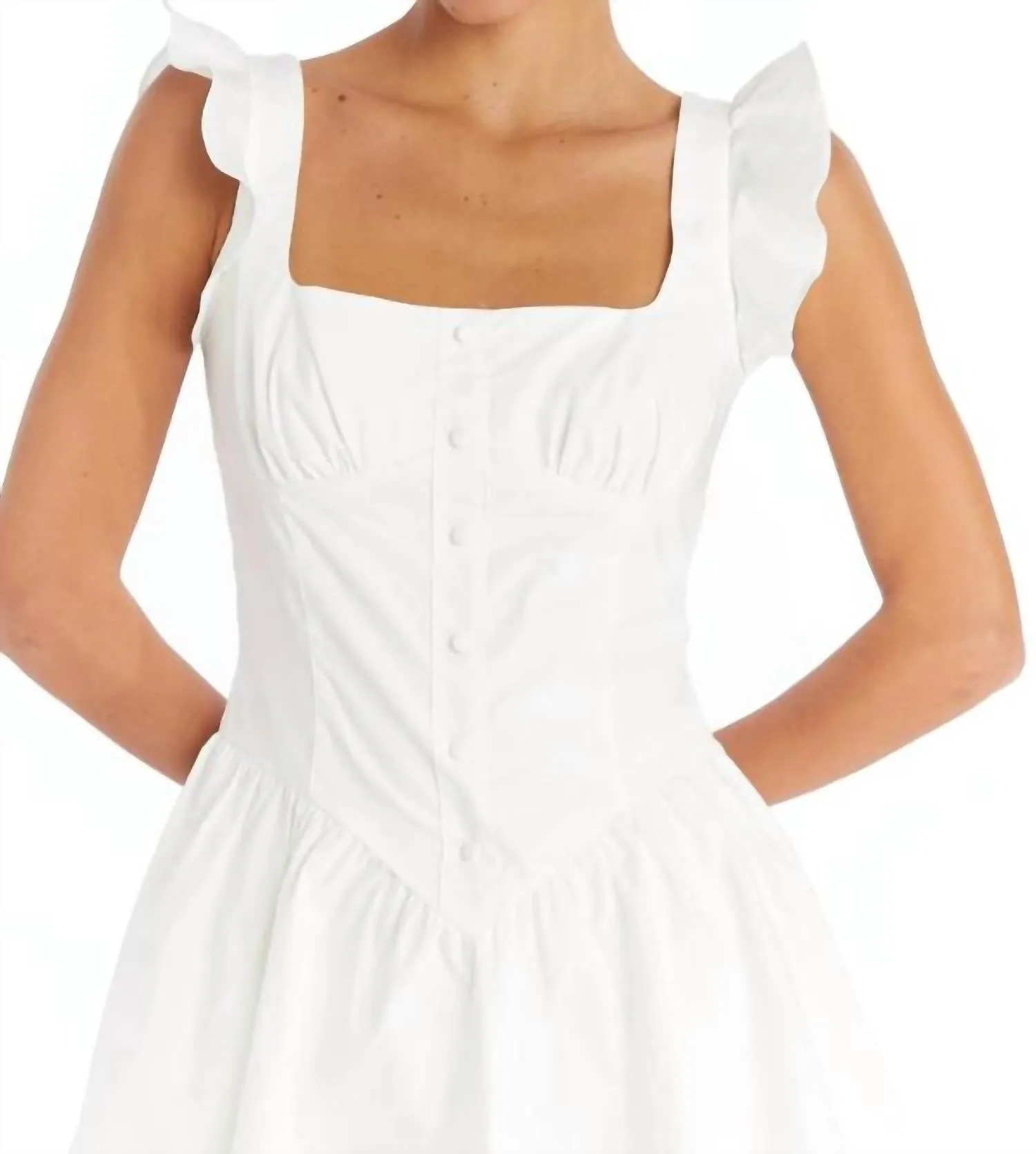Holland Skort Romper In White