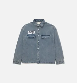 HTG Work Mens Long Sleeve Shirt - Denim