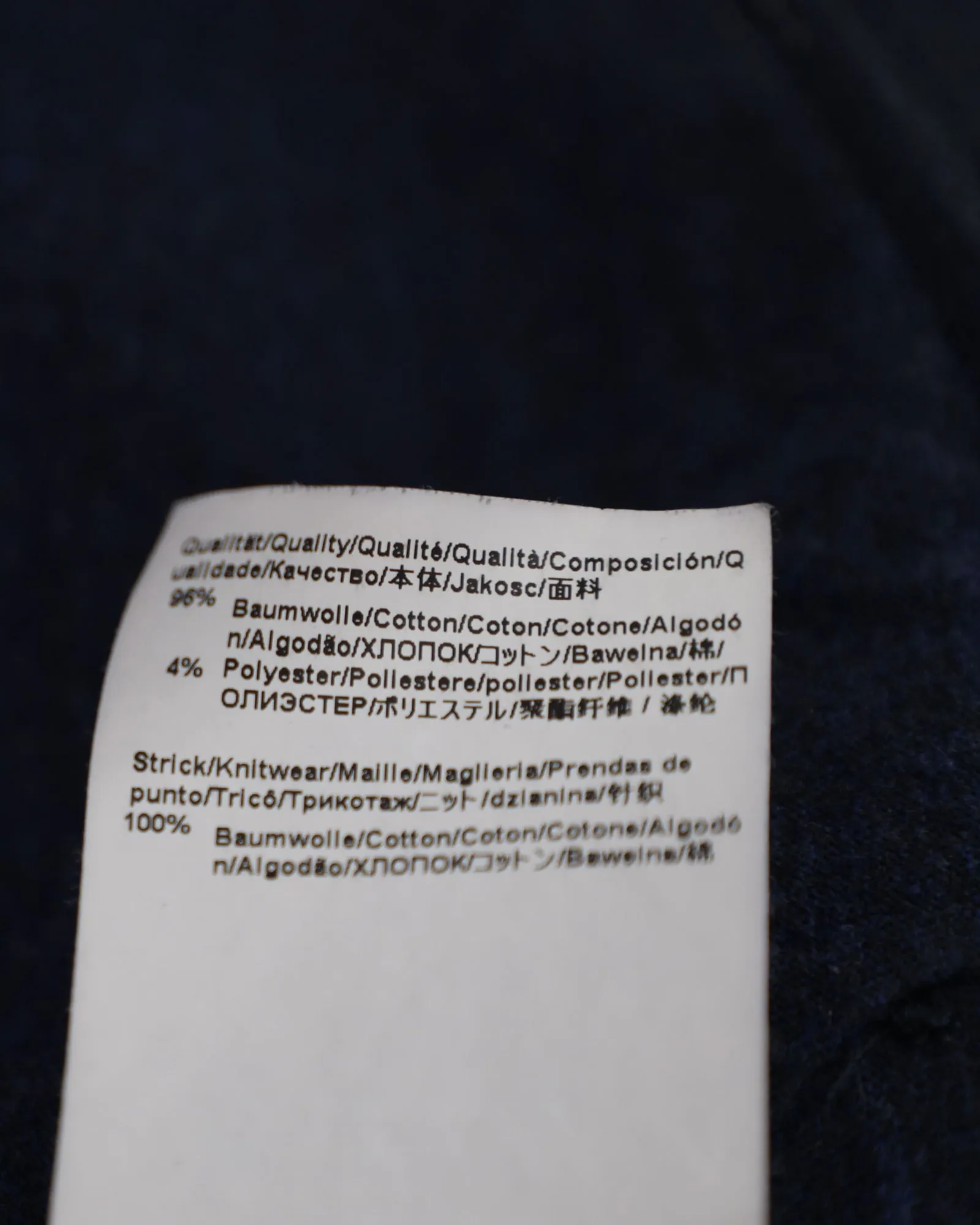 Hugo Boss Slim Fit Zip Cardigan in Navy Blue Cotton