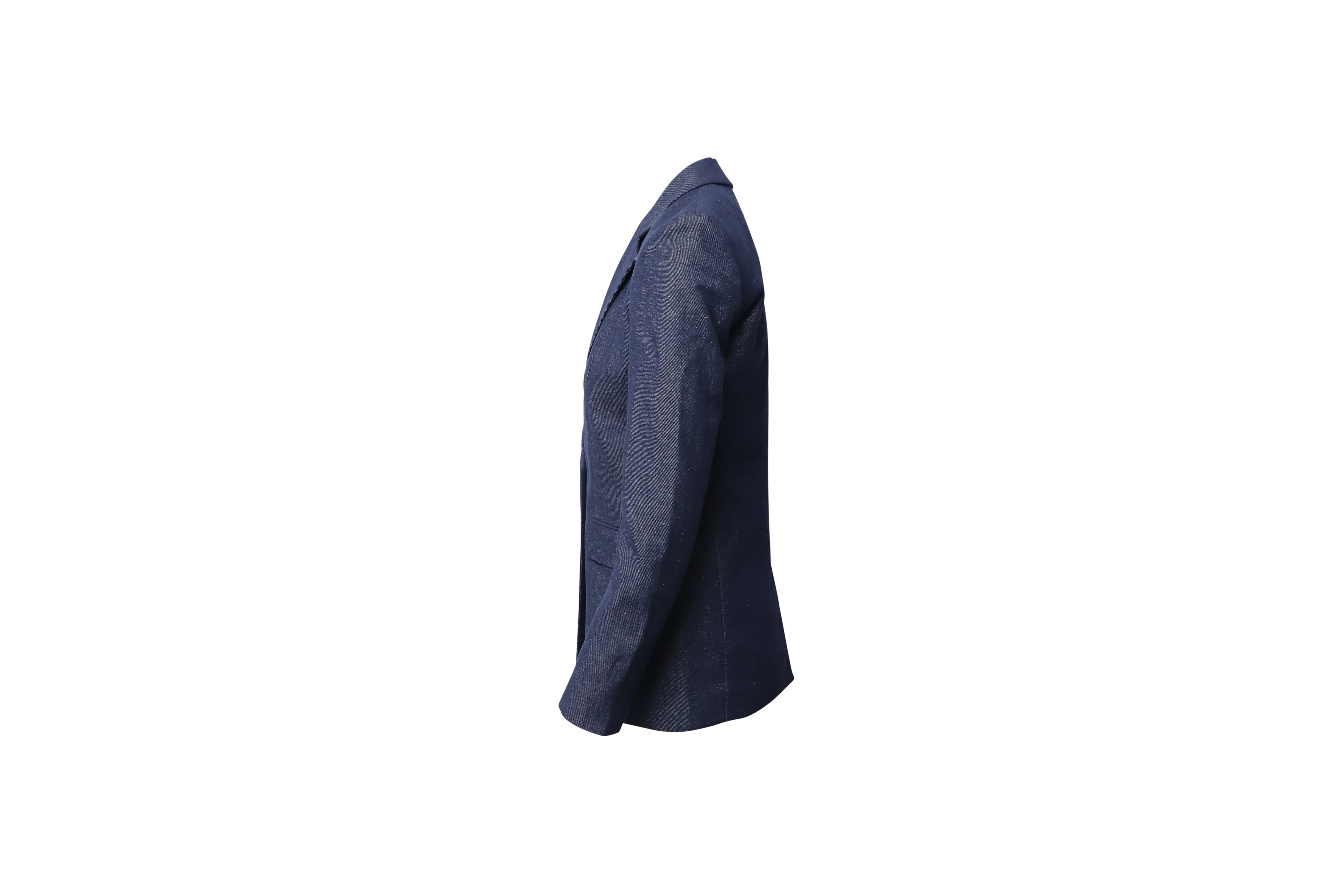 Hugo Denim Single-Breasted Jacket Blazer in Navy Blue Cotton Denim