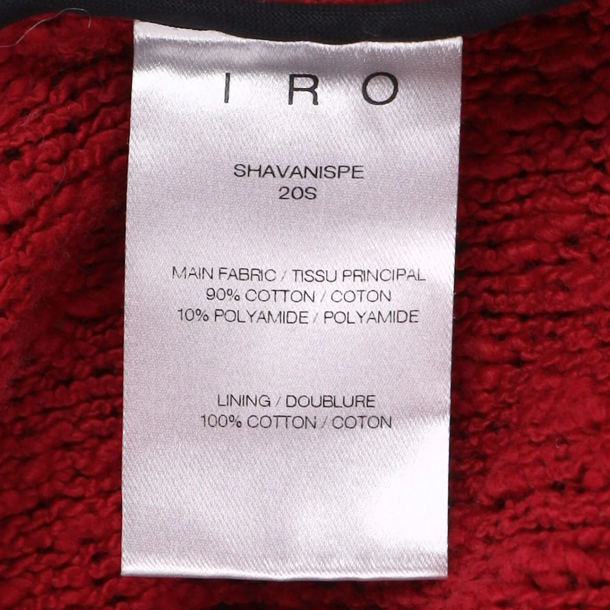 IRO Frayed Jacket in Red Cotton Tweed