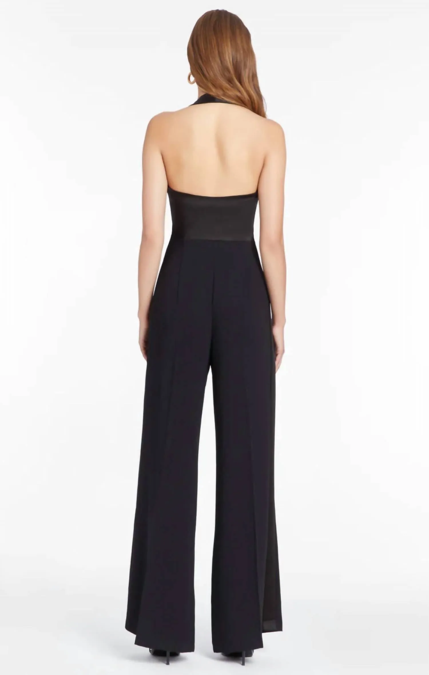 Isadore Tuxedo Jumpsuit In Black