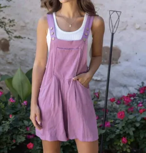 Italian Summer Romper In Dusty Lilac