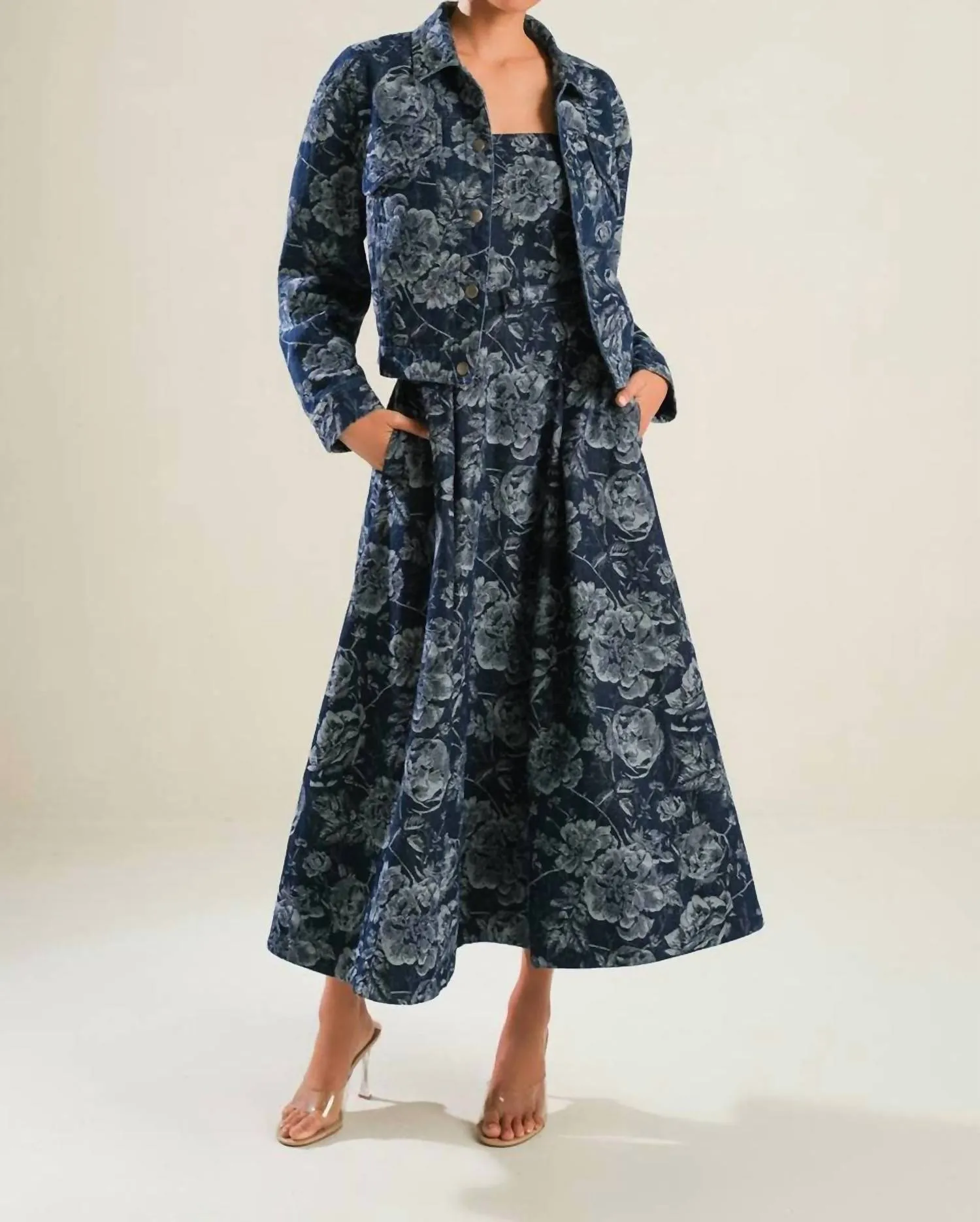Jacquard Denim Jacket