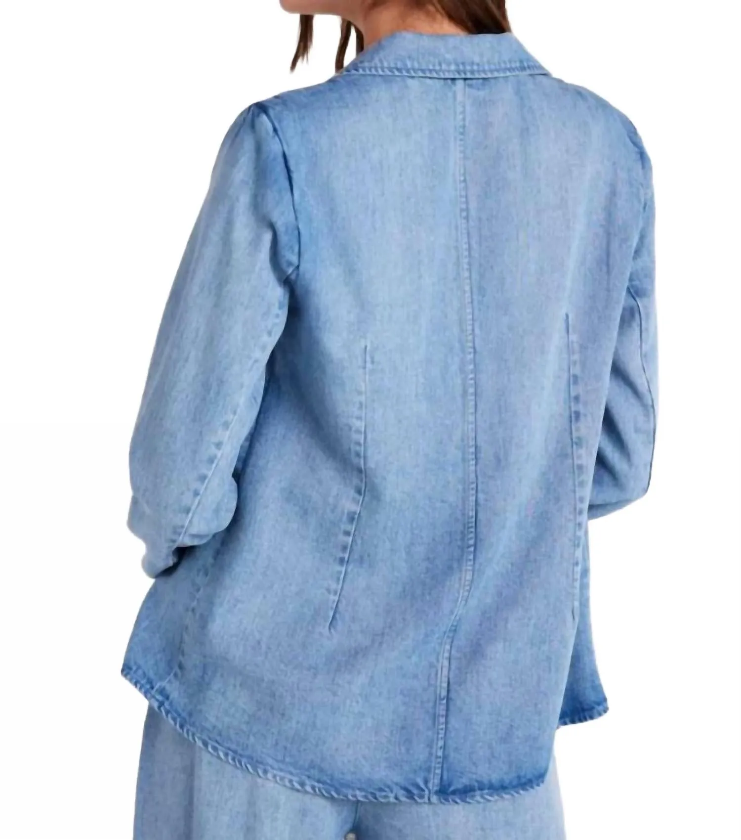 Jagger Longline Blazer In Horizon