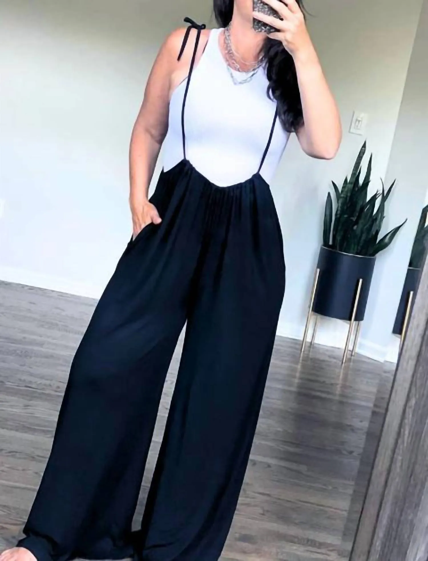 Janice Drawstring Jumper In Black