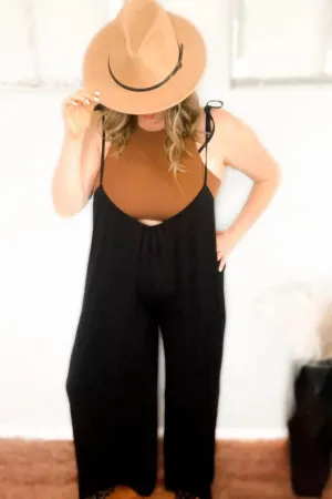 Janice Drawstring Jumper In Black