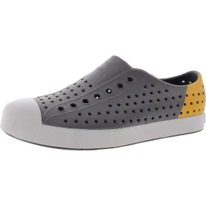 Jefferson Block Mens Perforated Manmade Casual And Fashion Sneakers