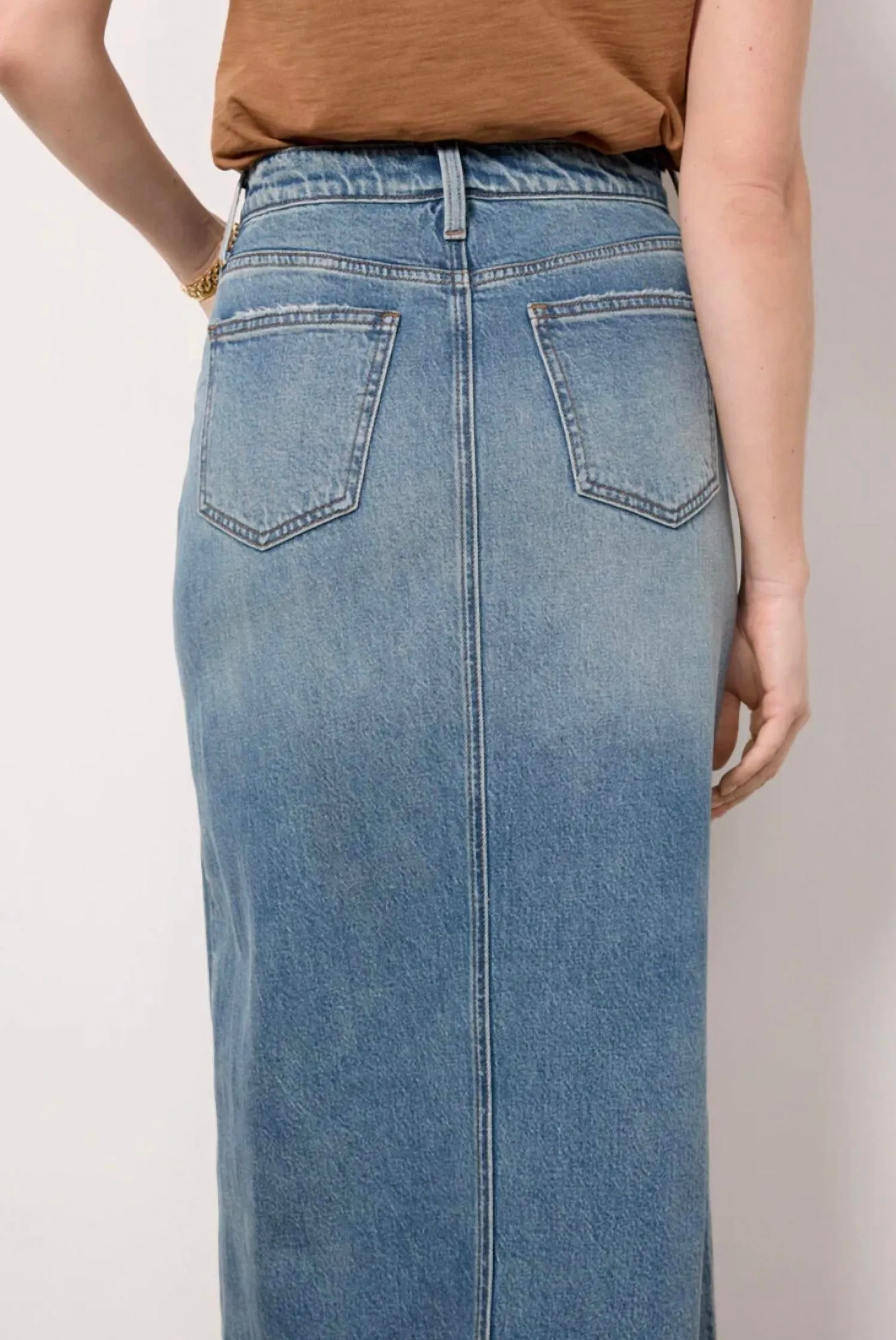 Jen Midi Skirt In Blue