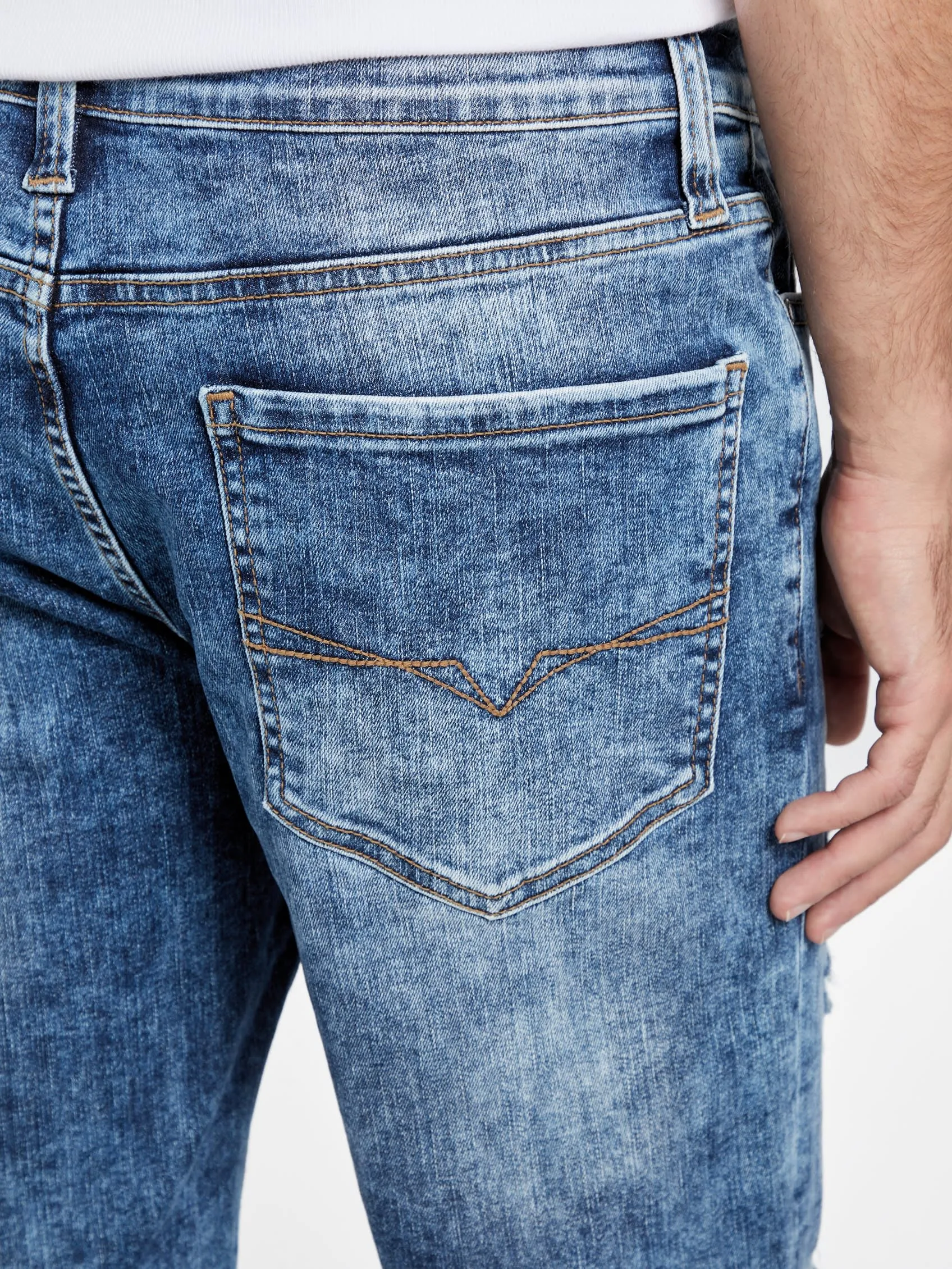 Jonah Rip-and-Repair Denim Shorts