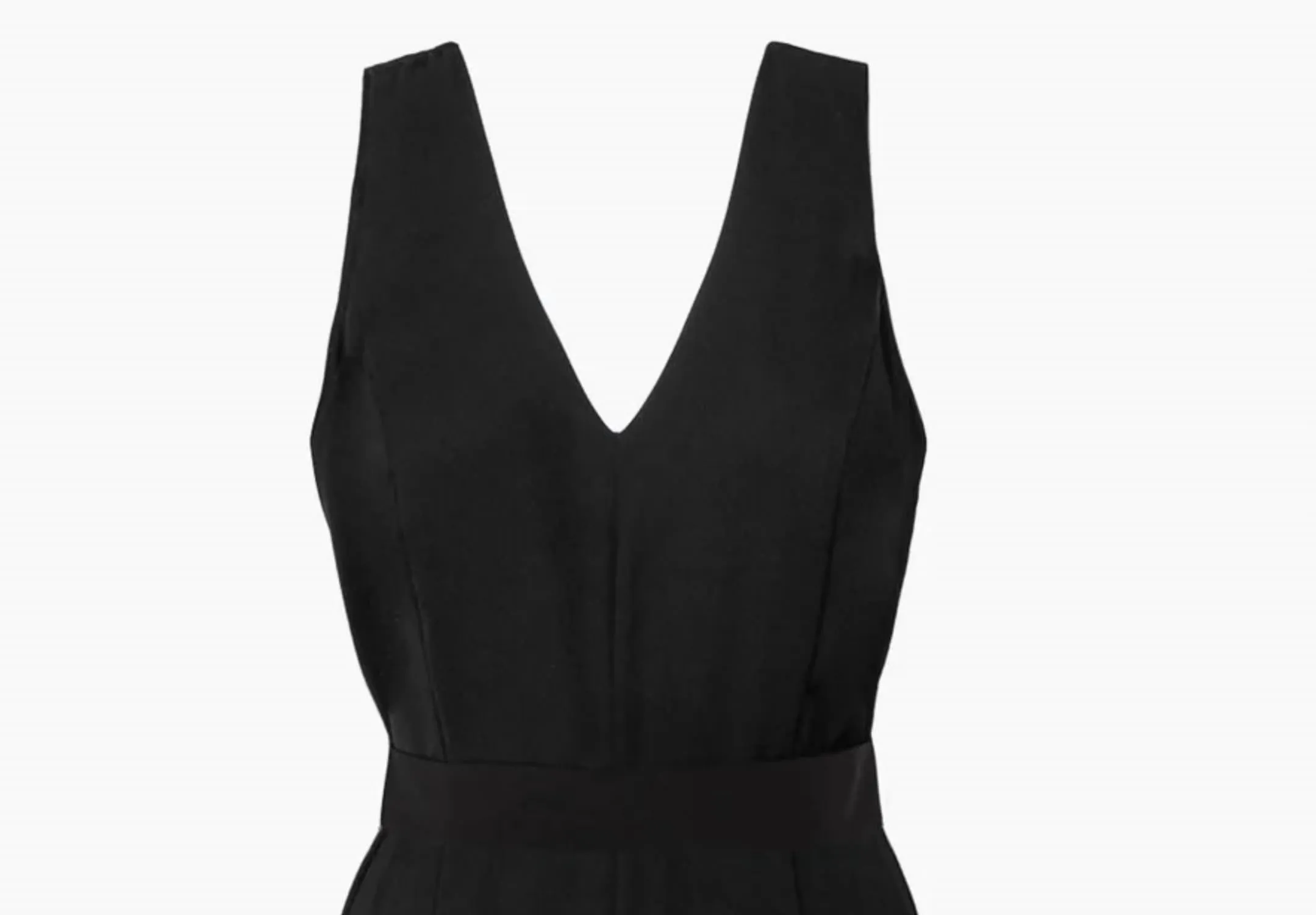 Kelli Deep V Jumpsuit In Black