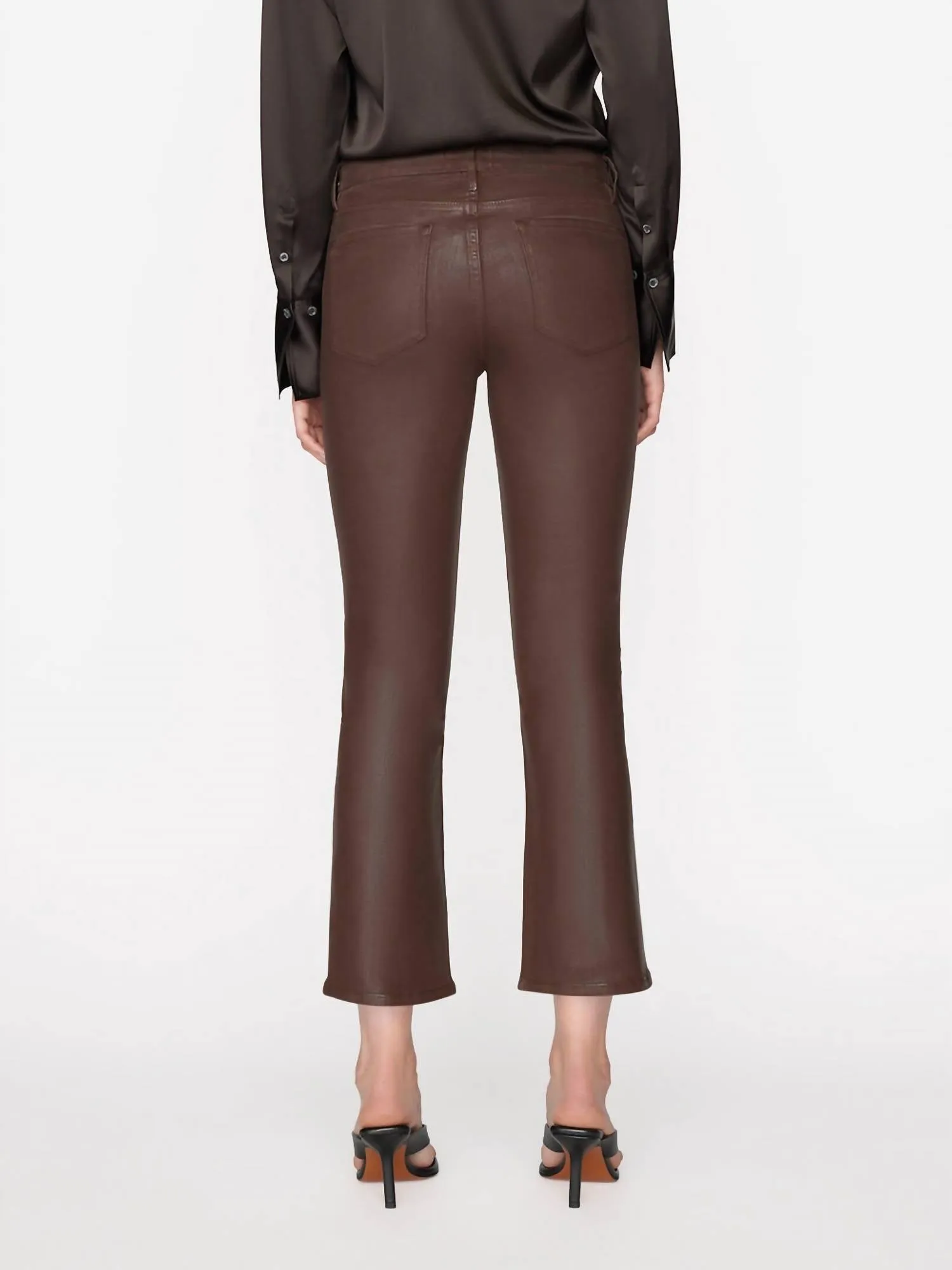 Le Crop Mini Boot Pant In Dark Chocolate