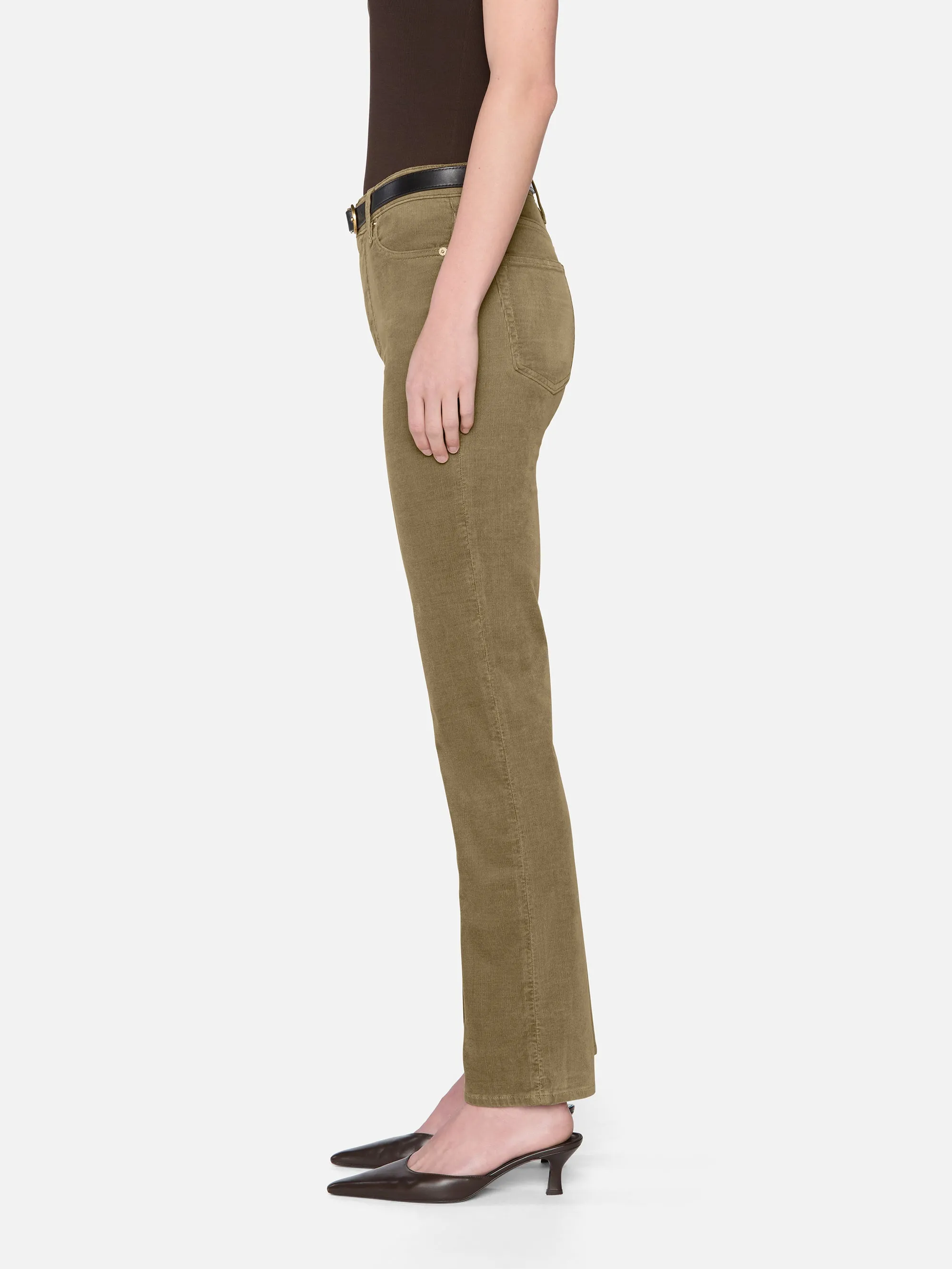 Le Sleek Straight Corduroy -- Light Beige