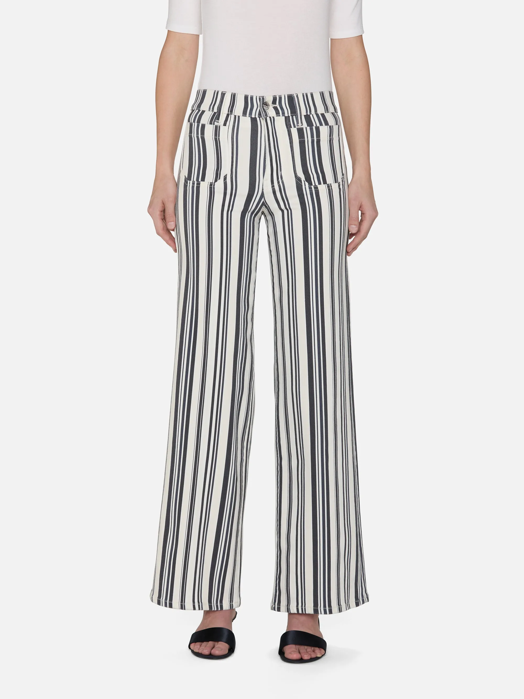 Le Slim Palazzo Modernist Pocket -- Navy Stripe