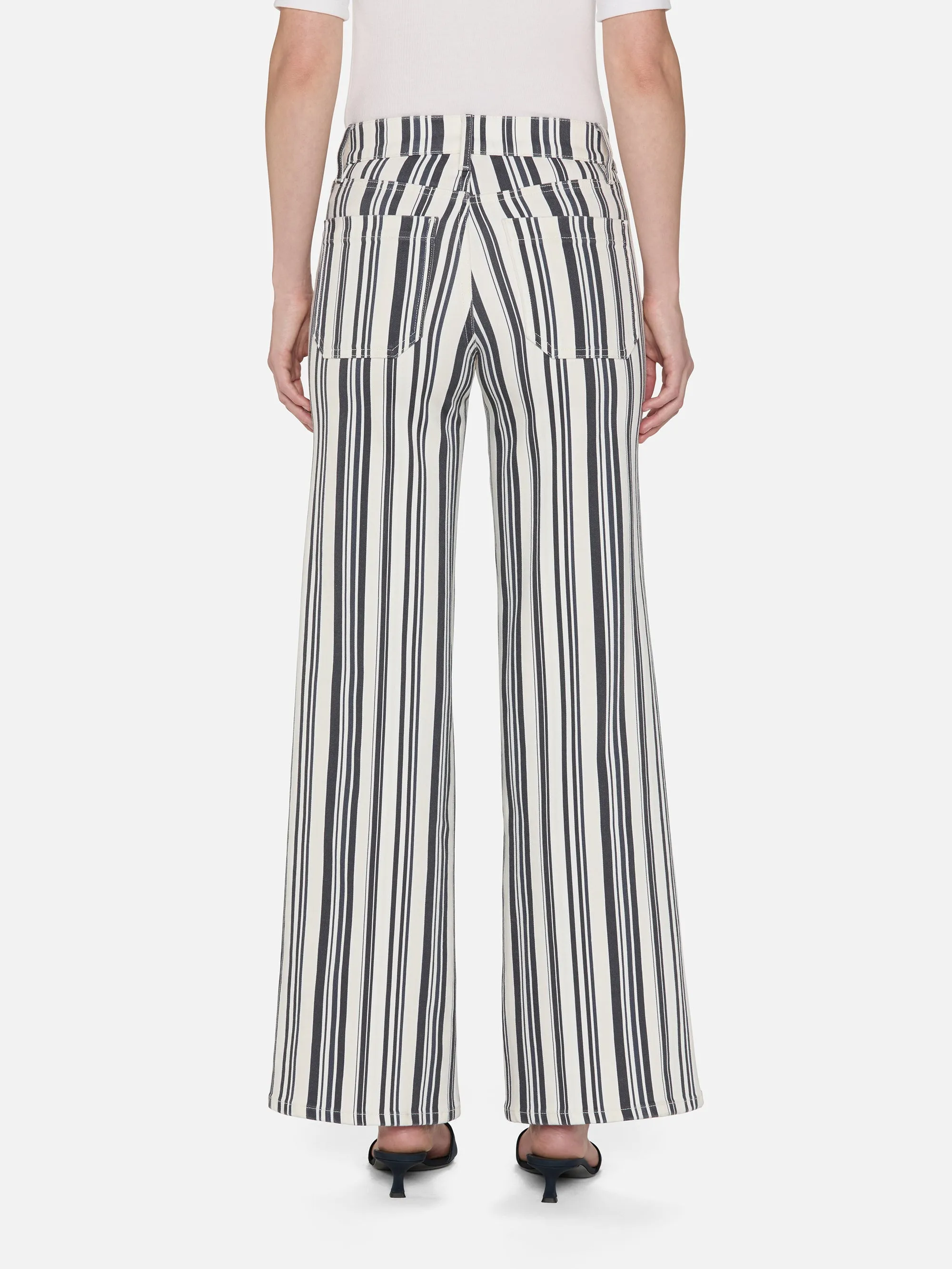 Le Slim Palazzo Modernist Pocket -- Navy Stripe