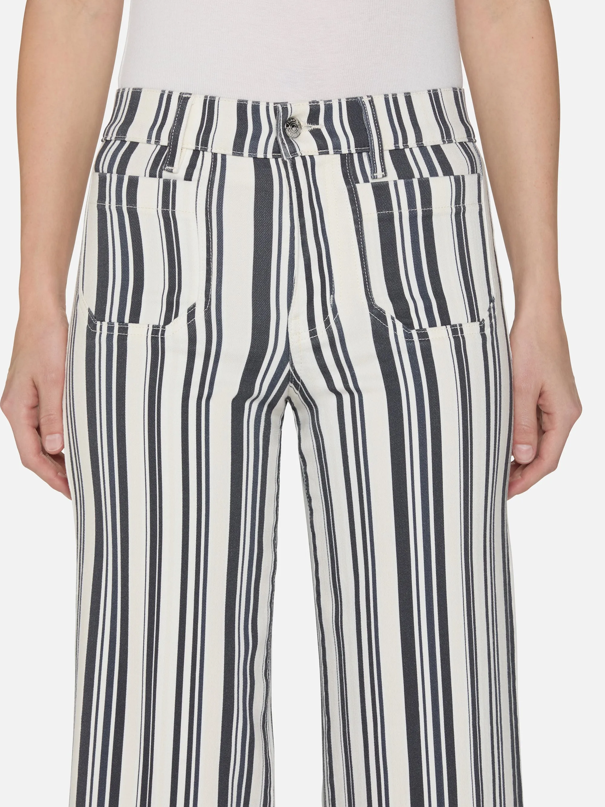 Le Slim Palazzo Modernist Pocket -- Navy Stripe