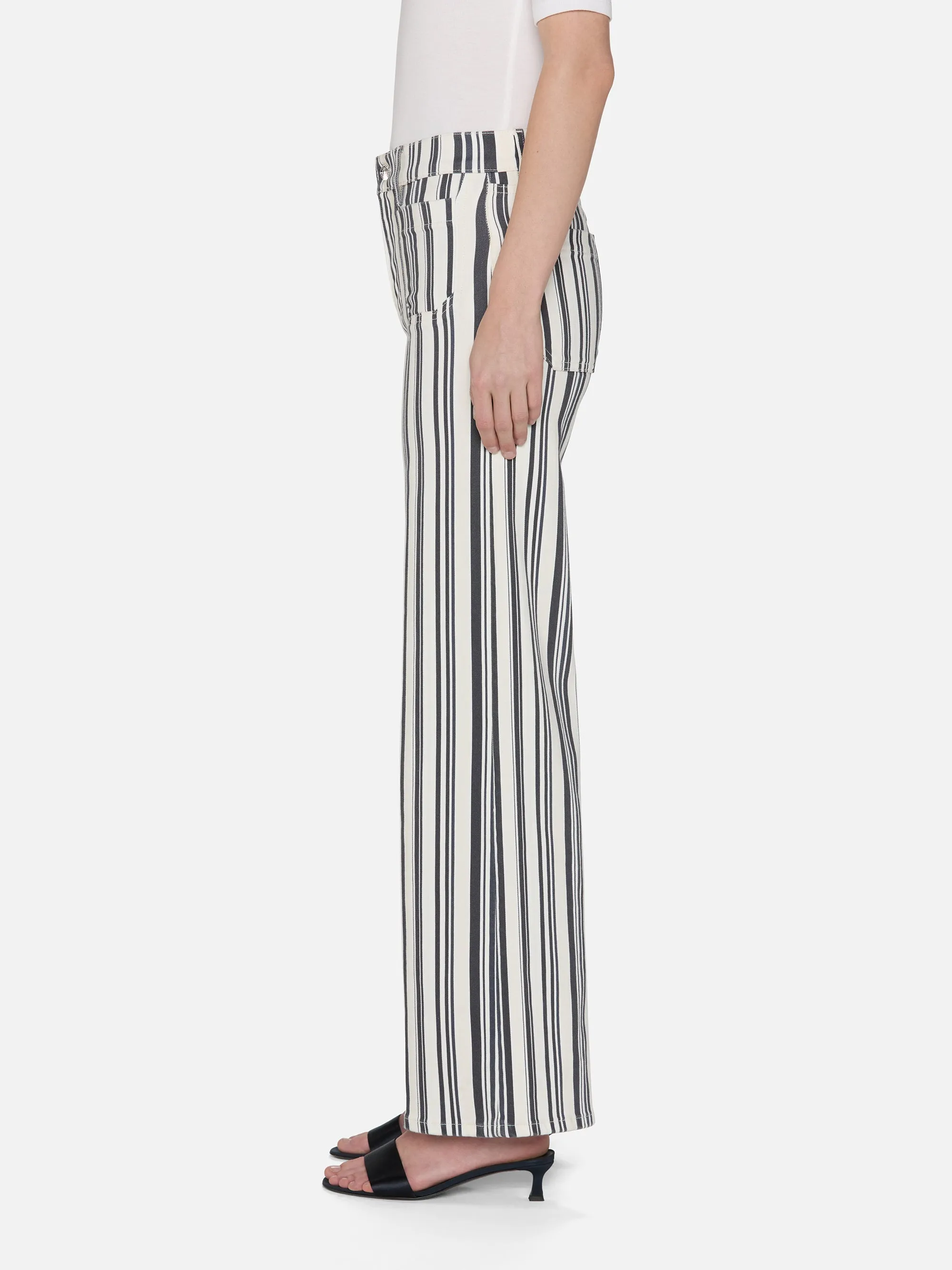 Le Slim Palazzo Modernist Pocket -- Navy Stripe