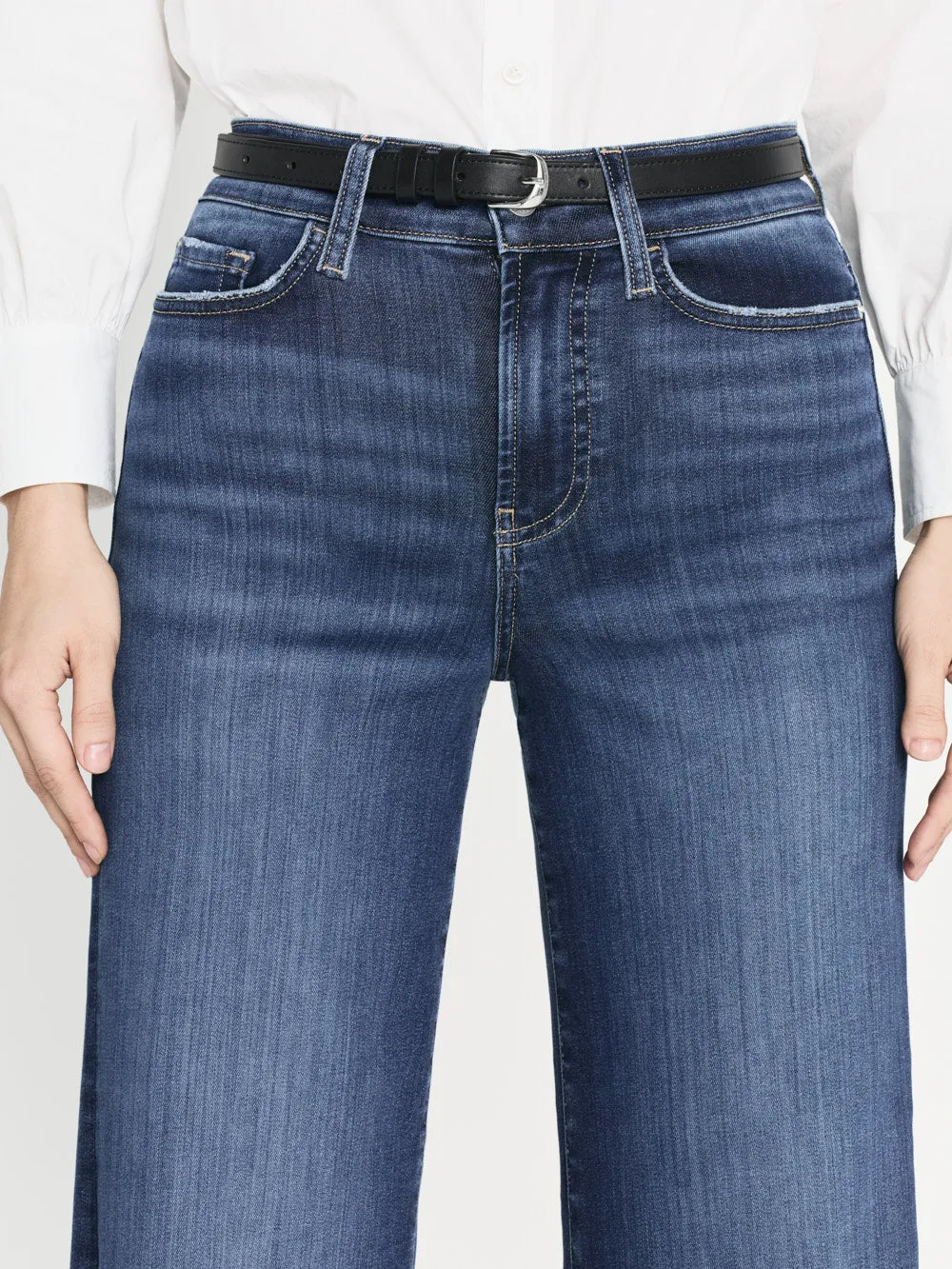 Le Slim Palazzo Raw Hem -- Lupine