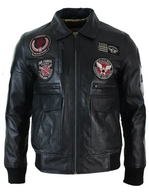 Leather Bomber Air Force Jacket