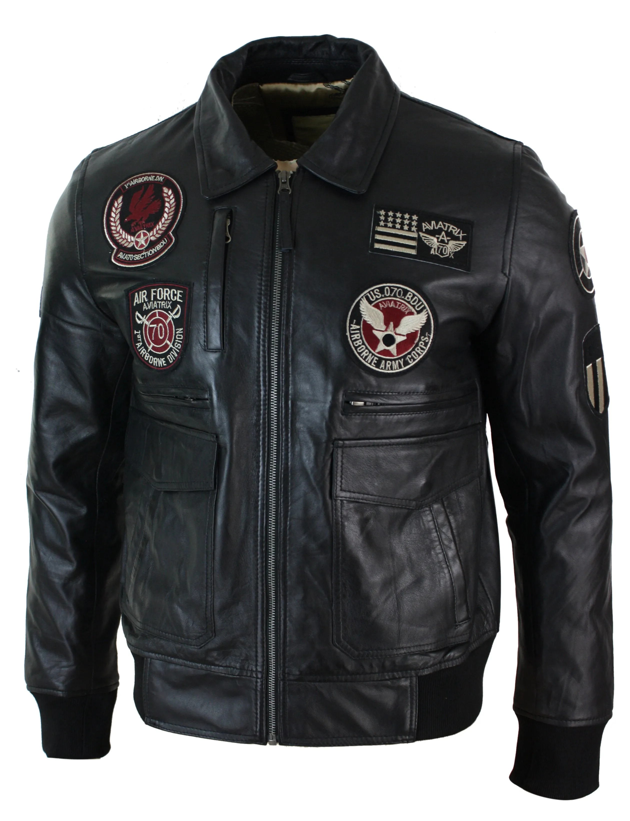 Leather Bomber Air Force Jacket