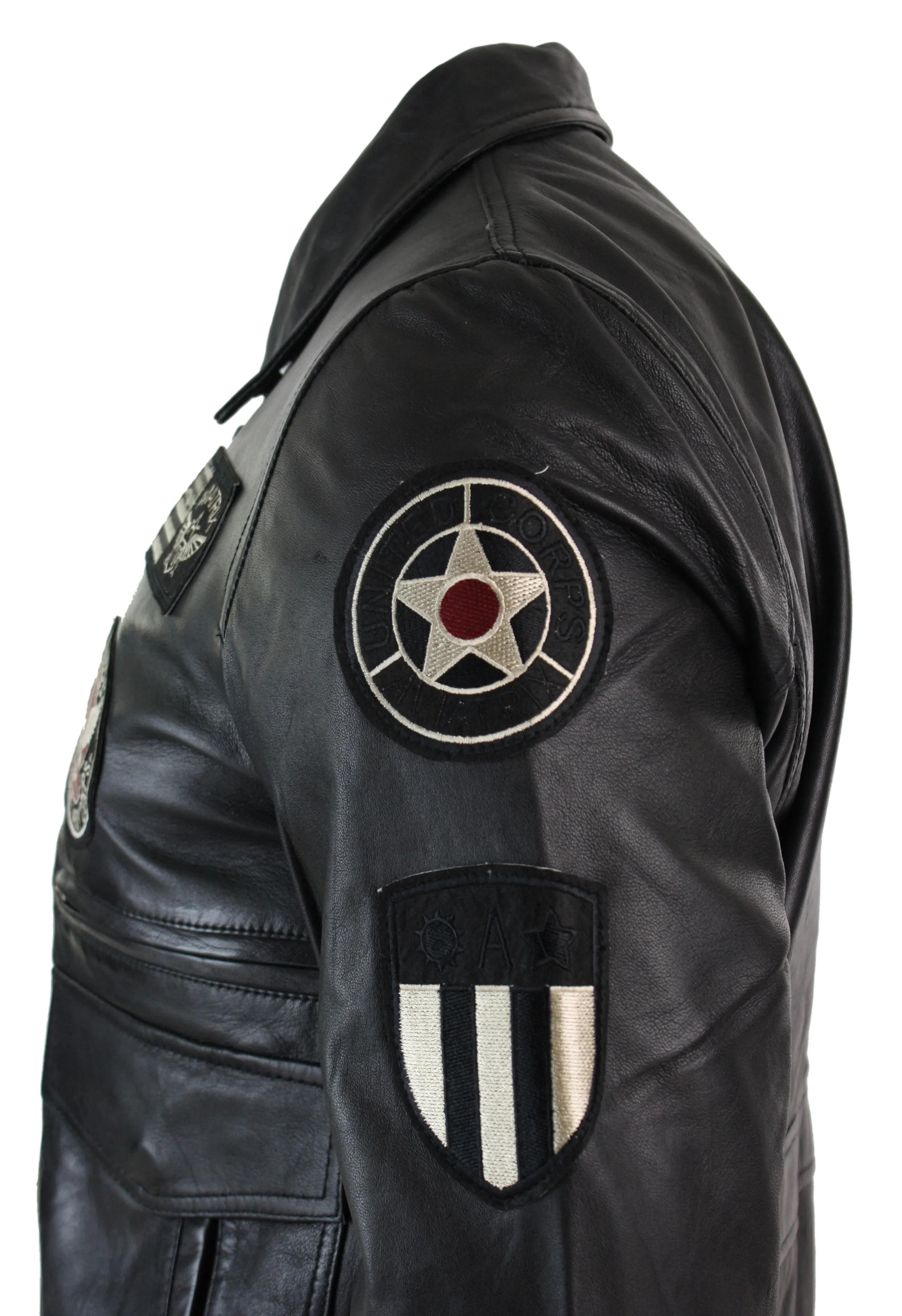 Leather Bomber Air Force Jacket