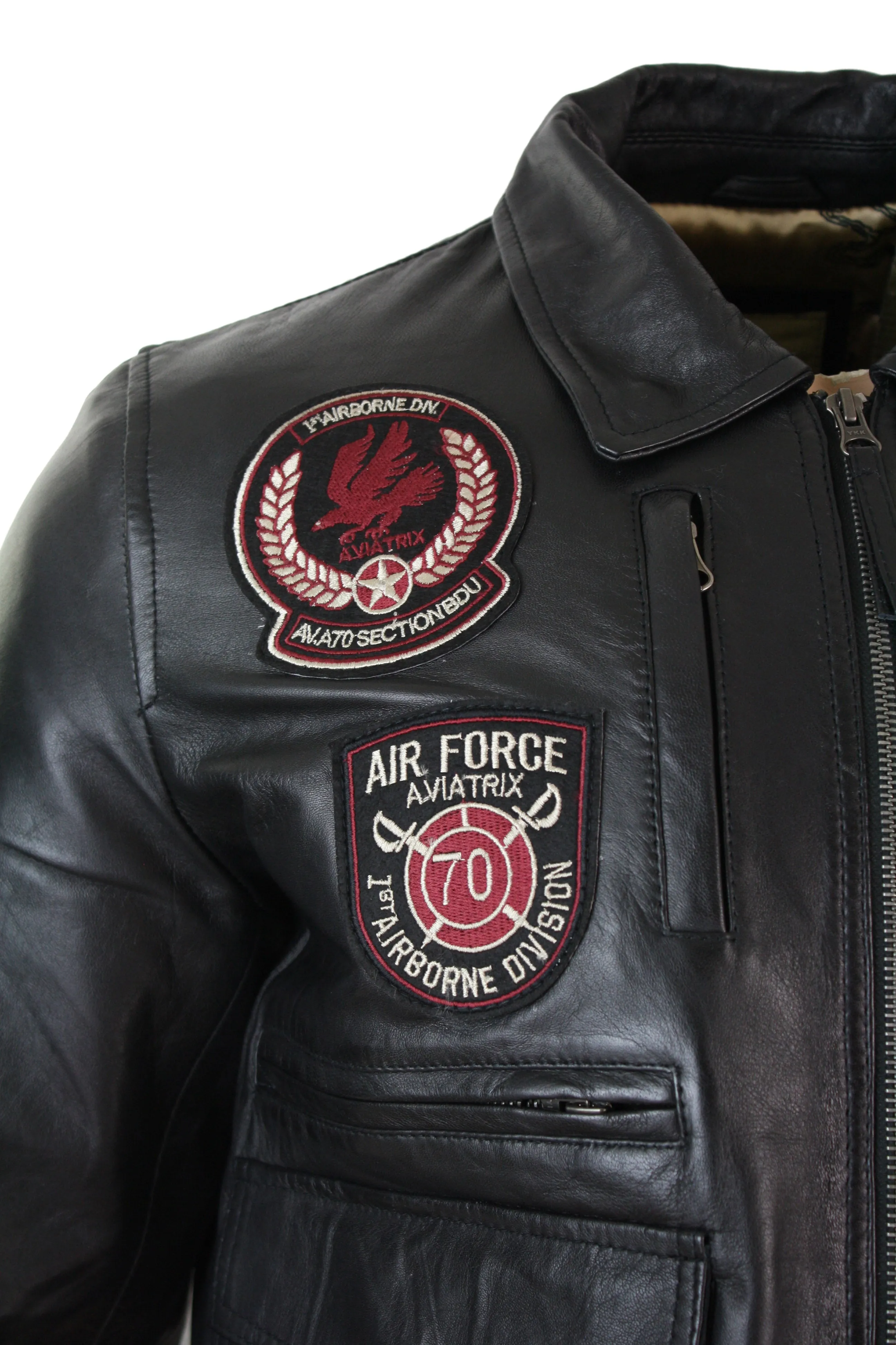 Leather Bomber Air Force Jacket