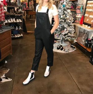 Leather Jumpsuit In Black