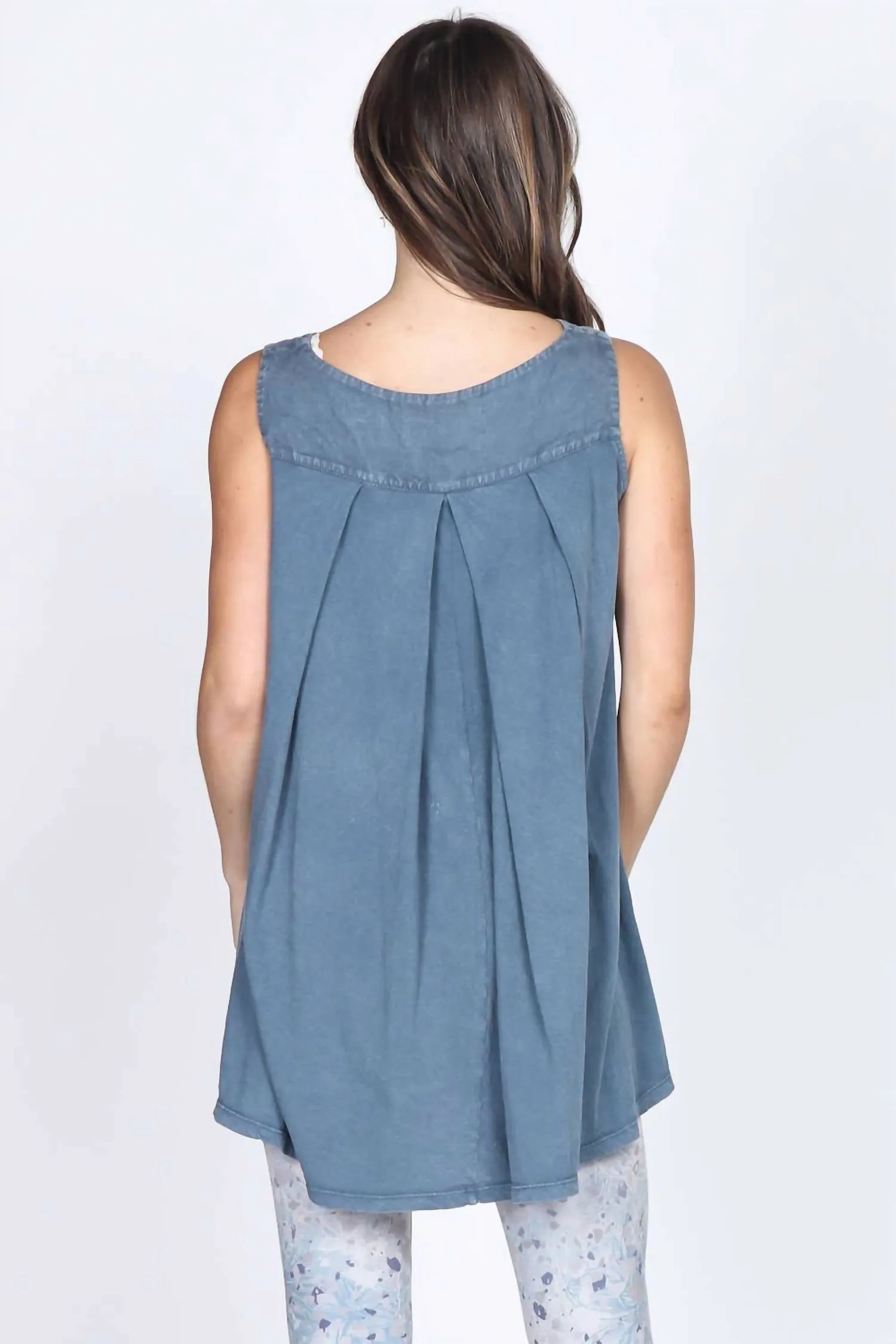 Linen Tunic In Denim