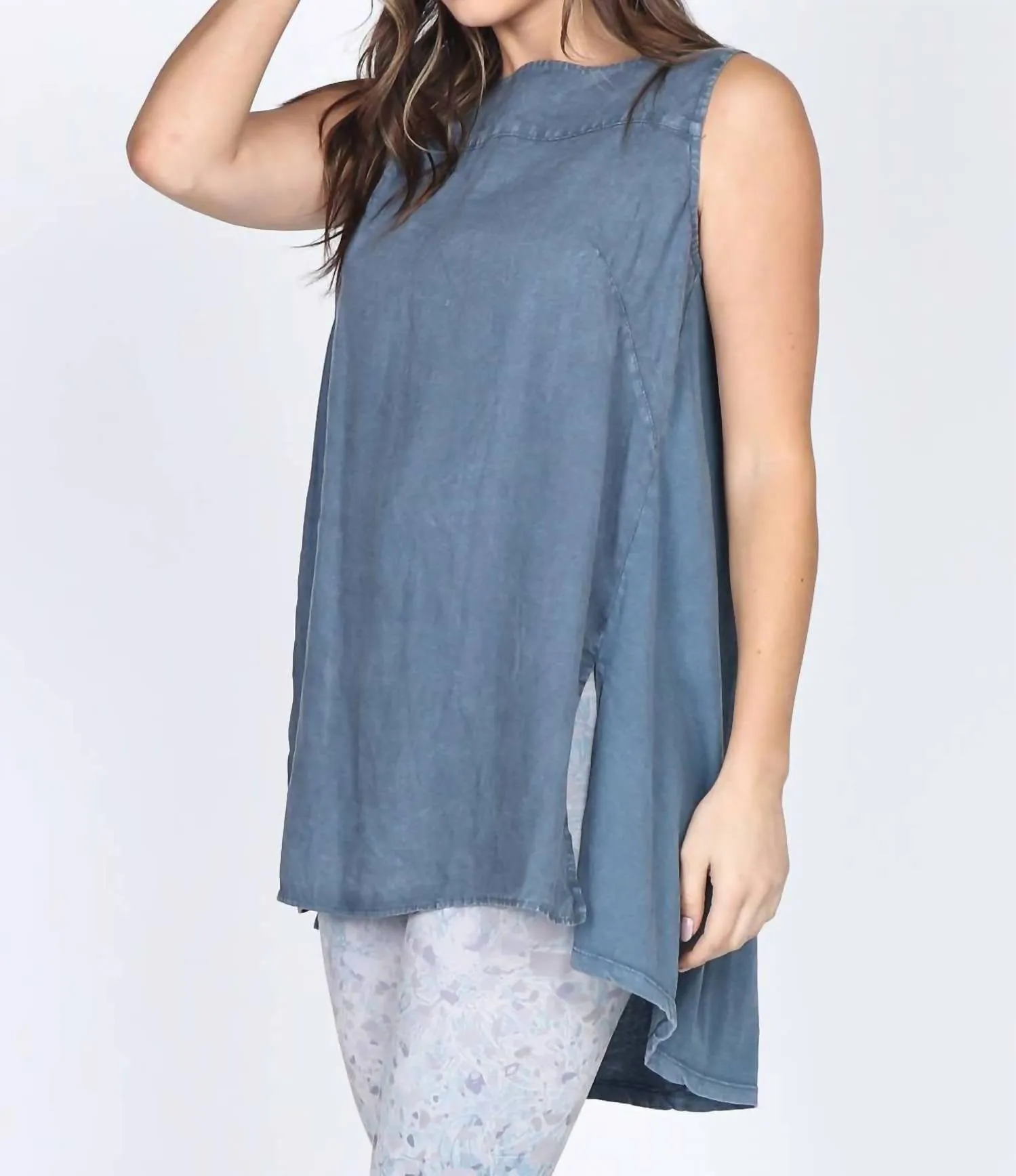 Linen Tunic In Denim