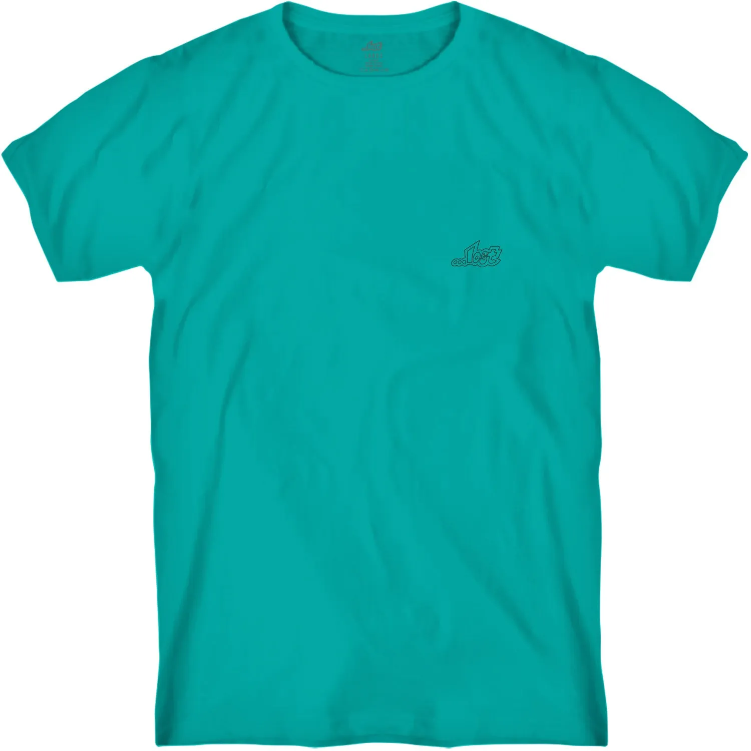 Lost Outlines Mens Vintage Dye Tee T-Shirt Ultra Cyan