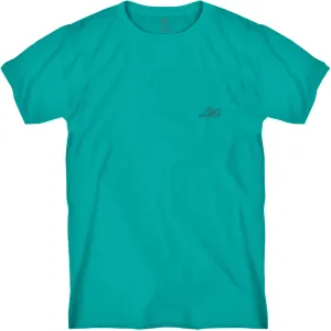Lost Outlines Mens Vintage Dye Tee T-Shirt Ultra Cyan