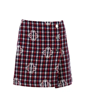 Maje Wrap Mini Skirt in Multicolor Acrylic