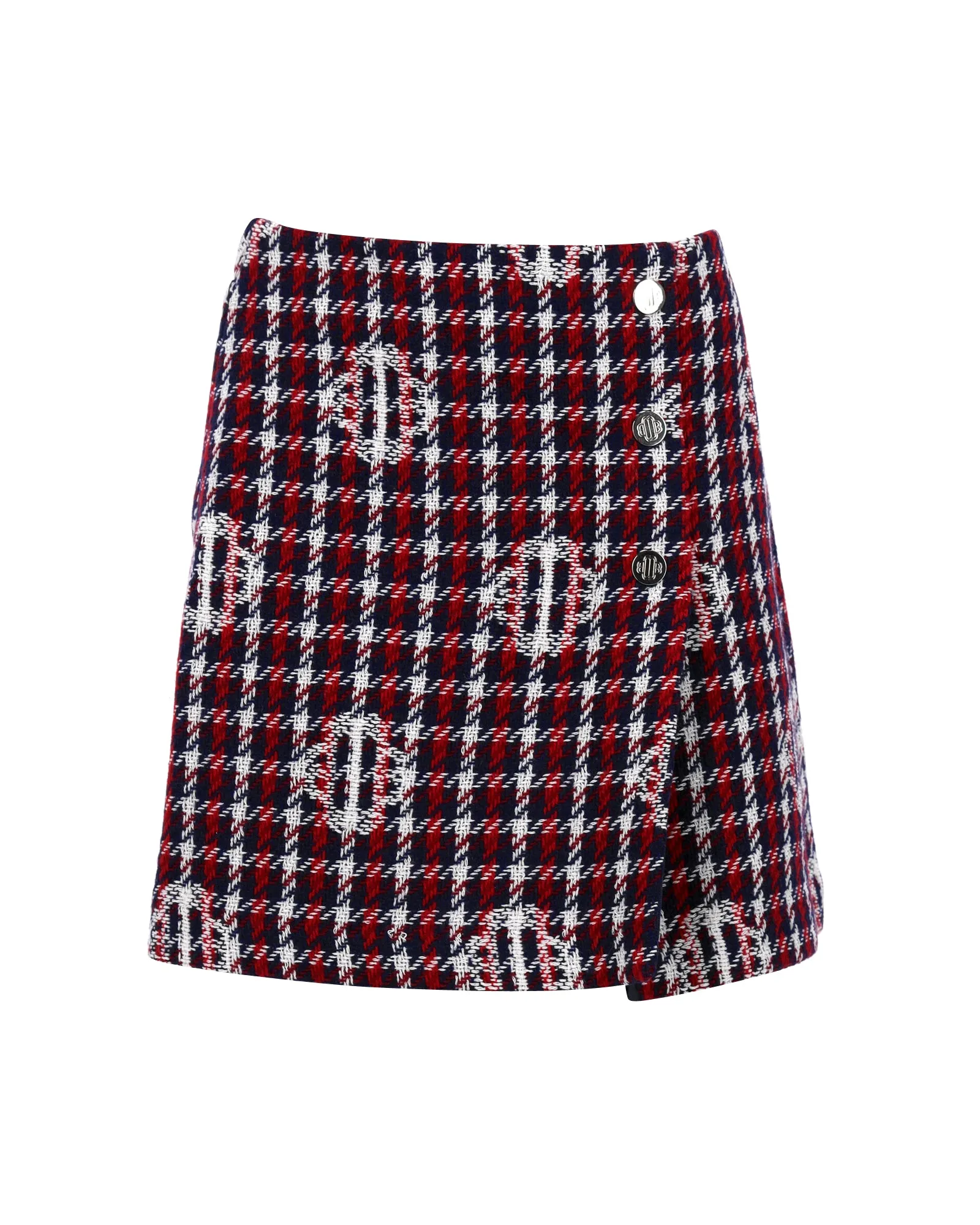 Maje Wrap Mini Skirt in Multicolor Acrylic