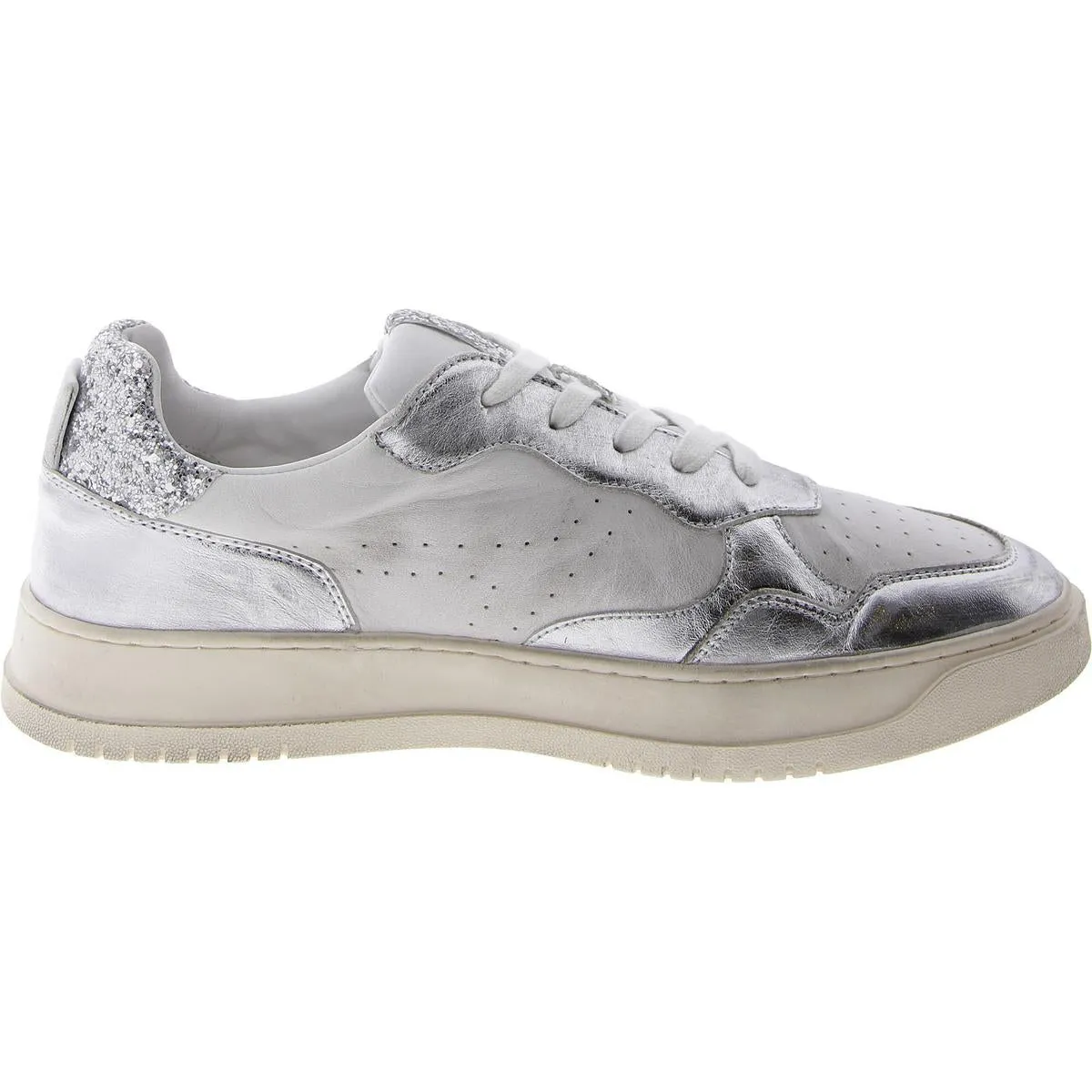 Medal Womens Leather Glitter Casual And Fashion Sneakers