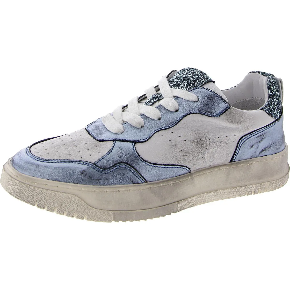 Medal Womens Leather Glitter Casual And Fashion Sneakers