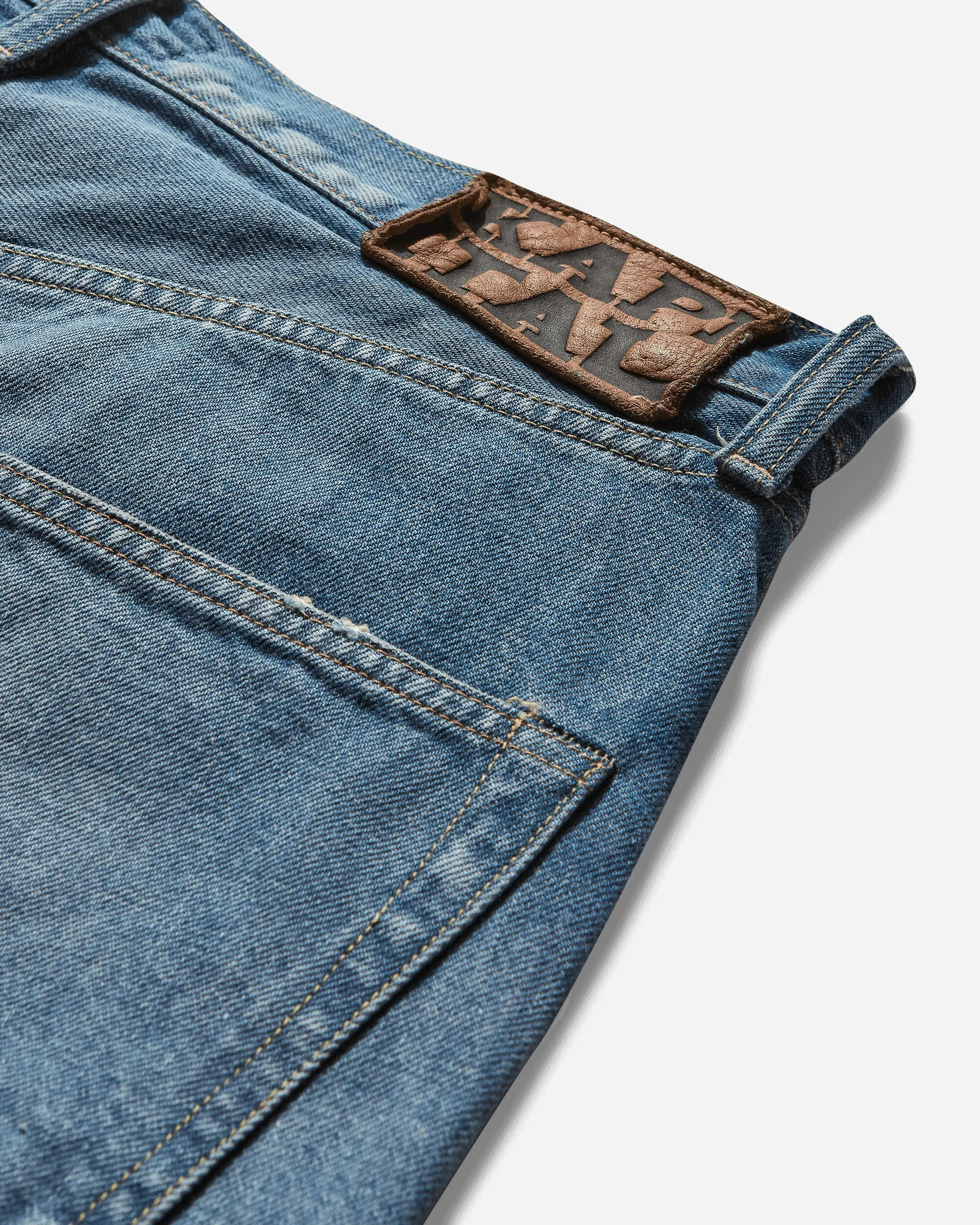 Men's 14oz Denim 5P Shorts (Bone) Blue