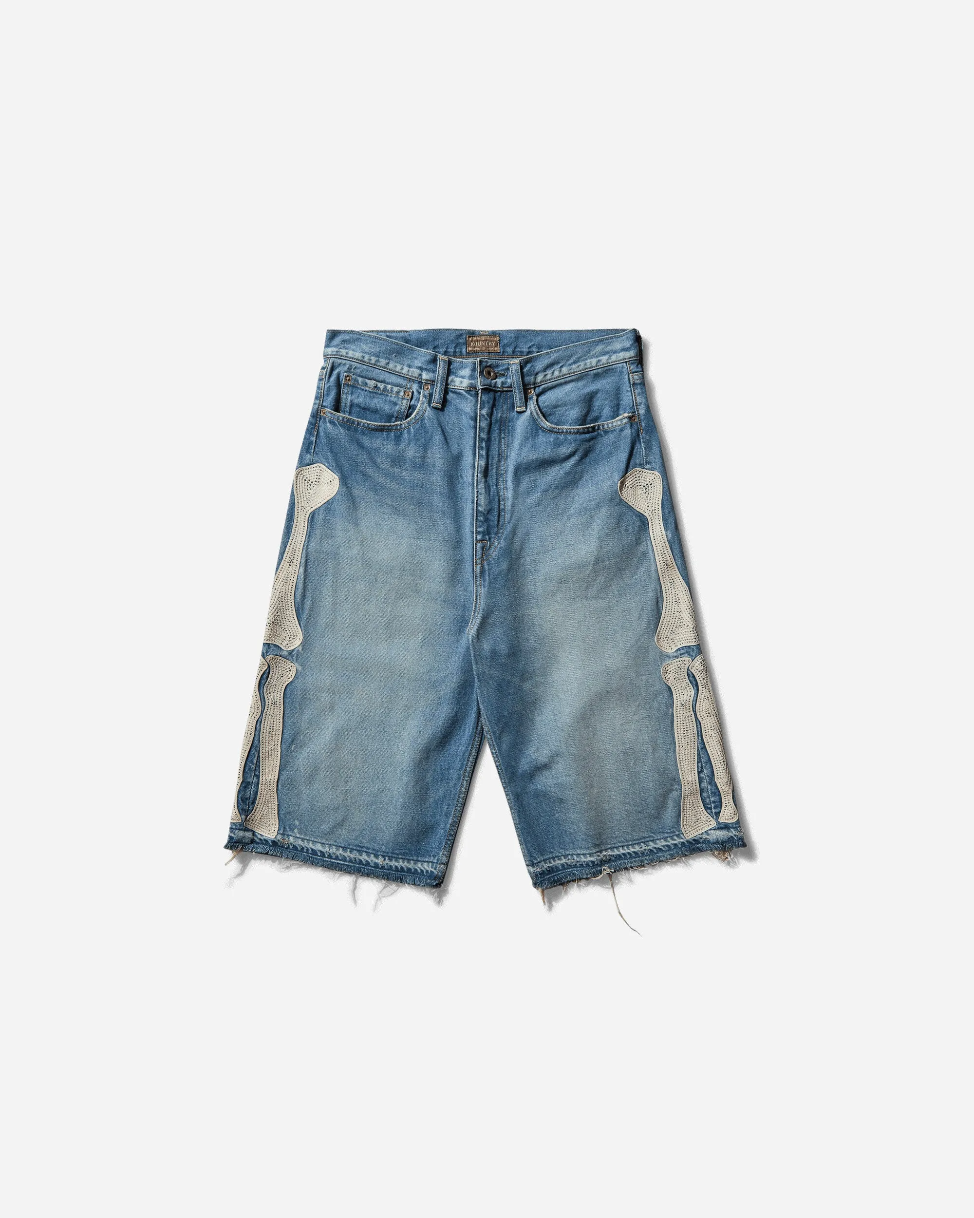 Men's 14oz Denim 5P Shorts (Bone) Blue