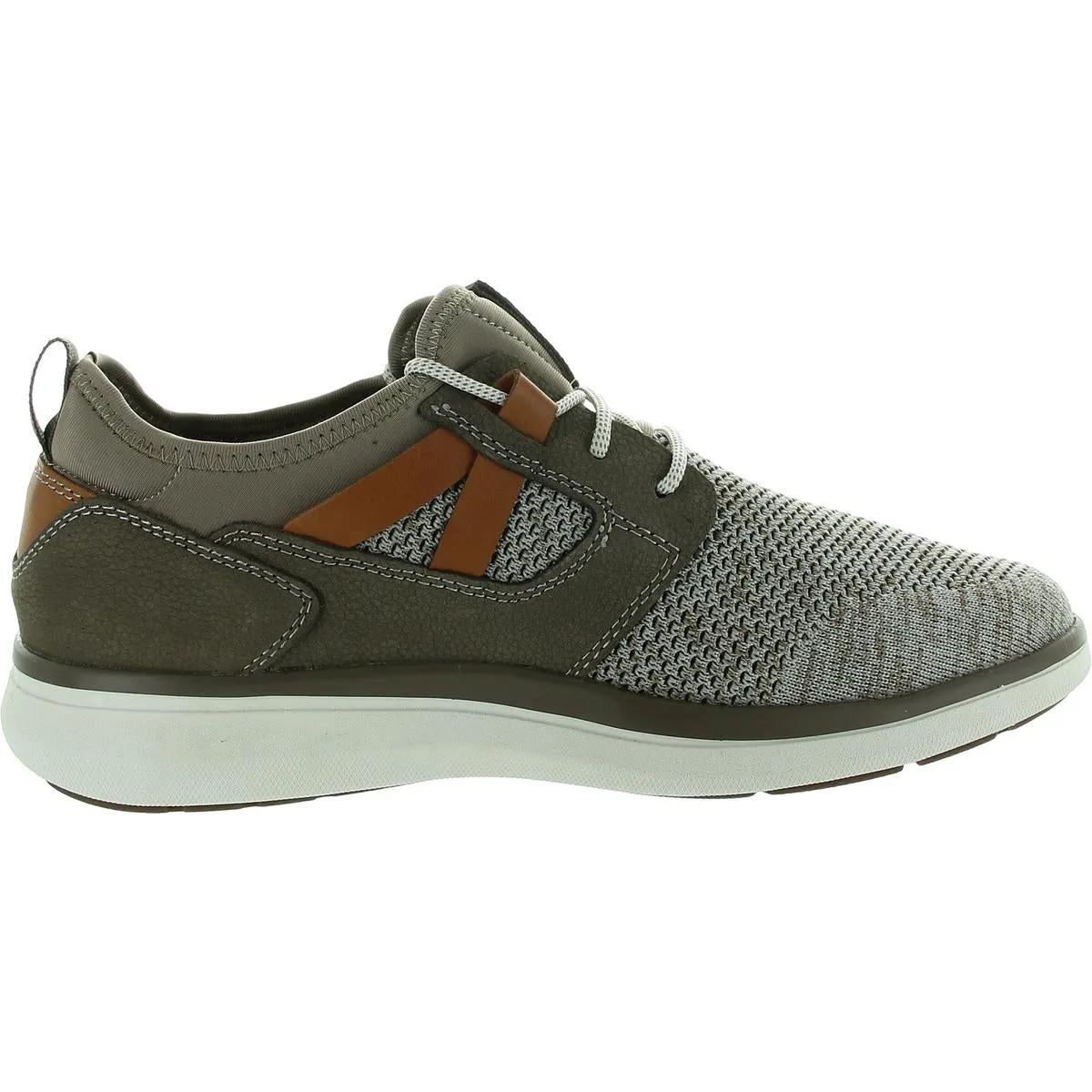 Mens Mesh Inset Leather Casual And Fashion Sneakers