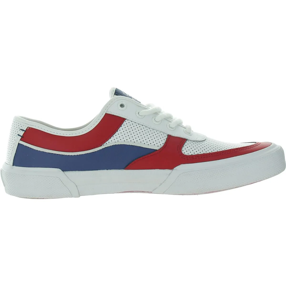 Mens Perforated Manmade Casual And Fashion Sneakers